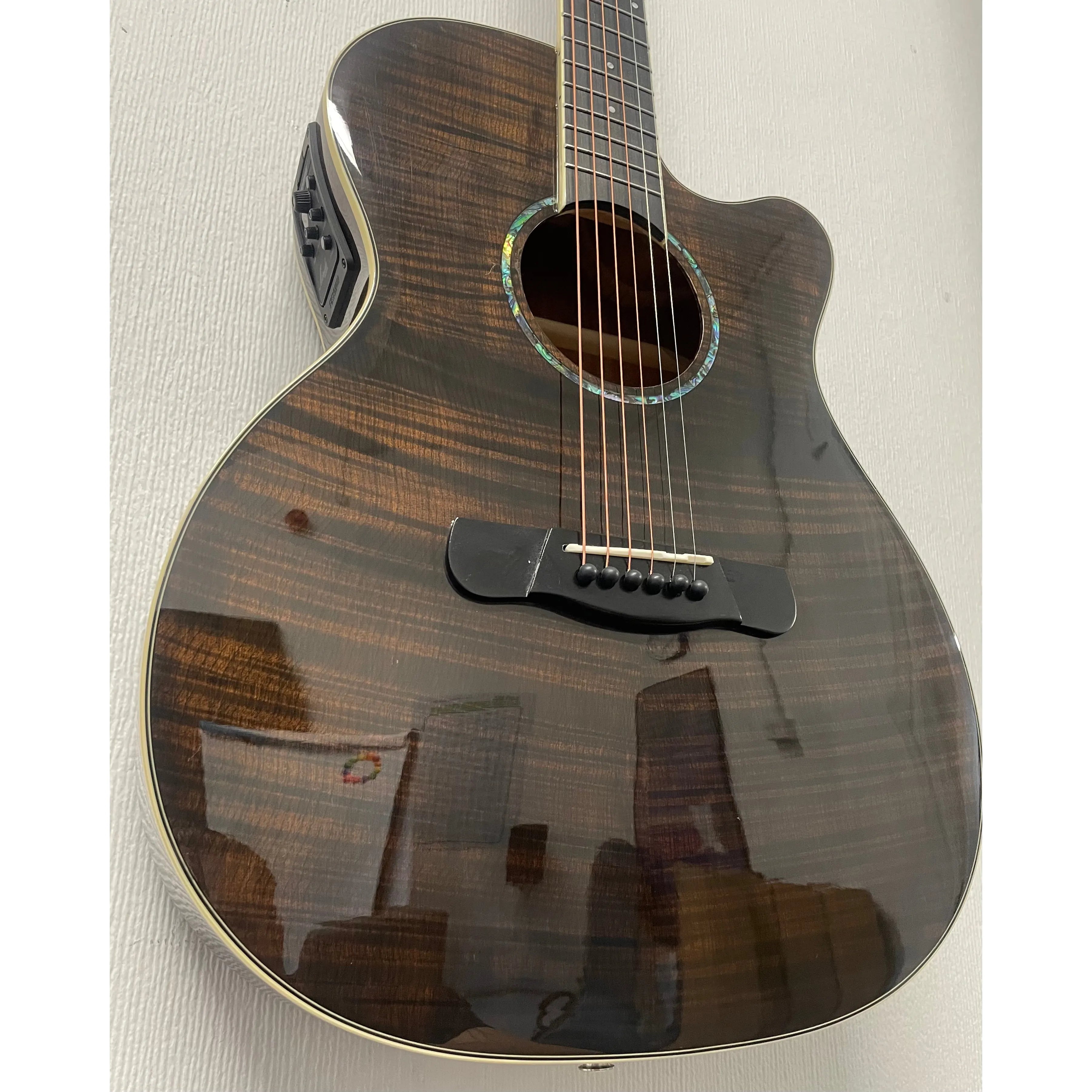 Meridia Exrema Electro Acoustic Guitar OMCE LTD STBK with Gigbag Pre-Owned