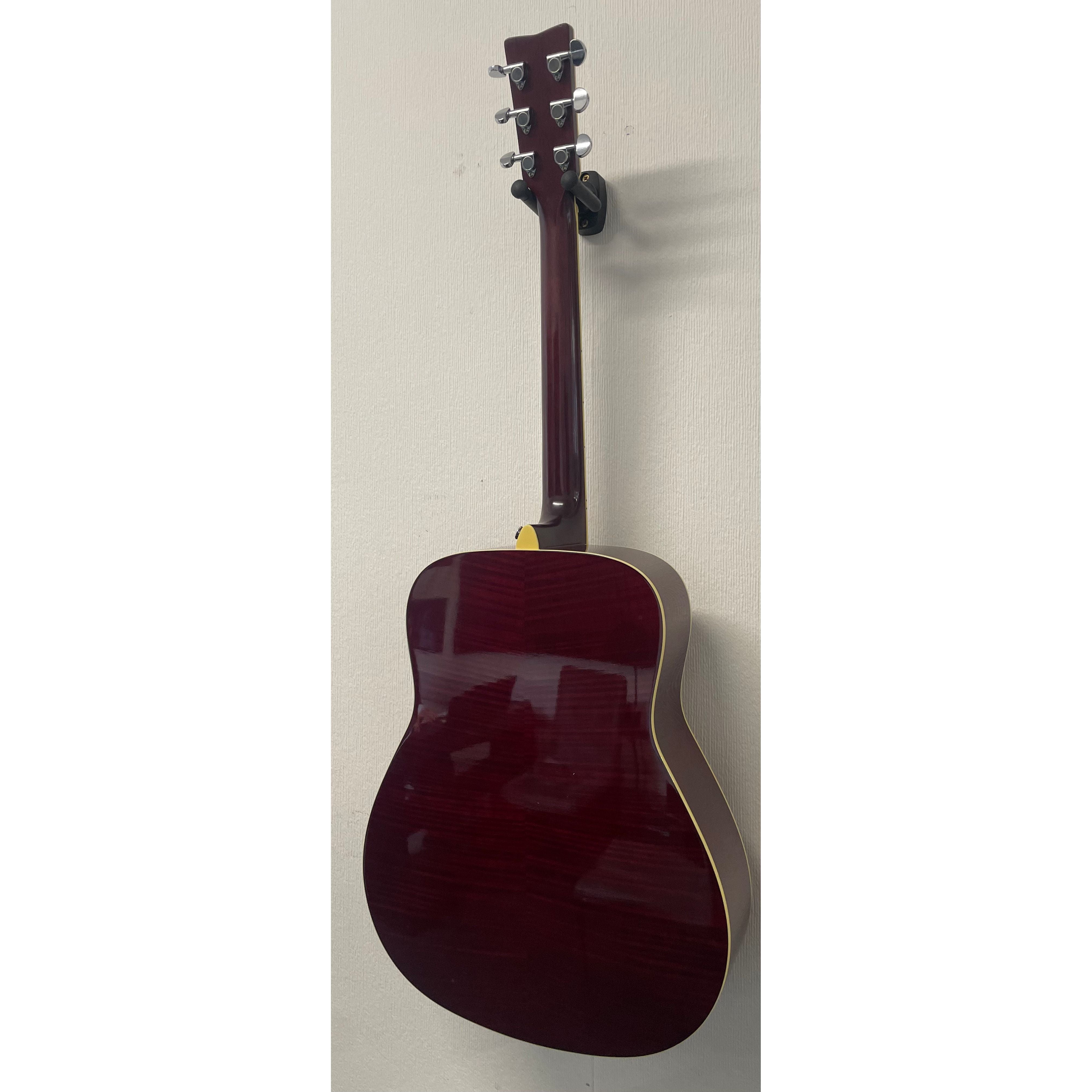 Yamaha FG740SFM Flamed Maple Dreadnought Electro Acoustic Guitar in Vintage Pre-Owned
