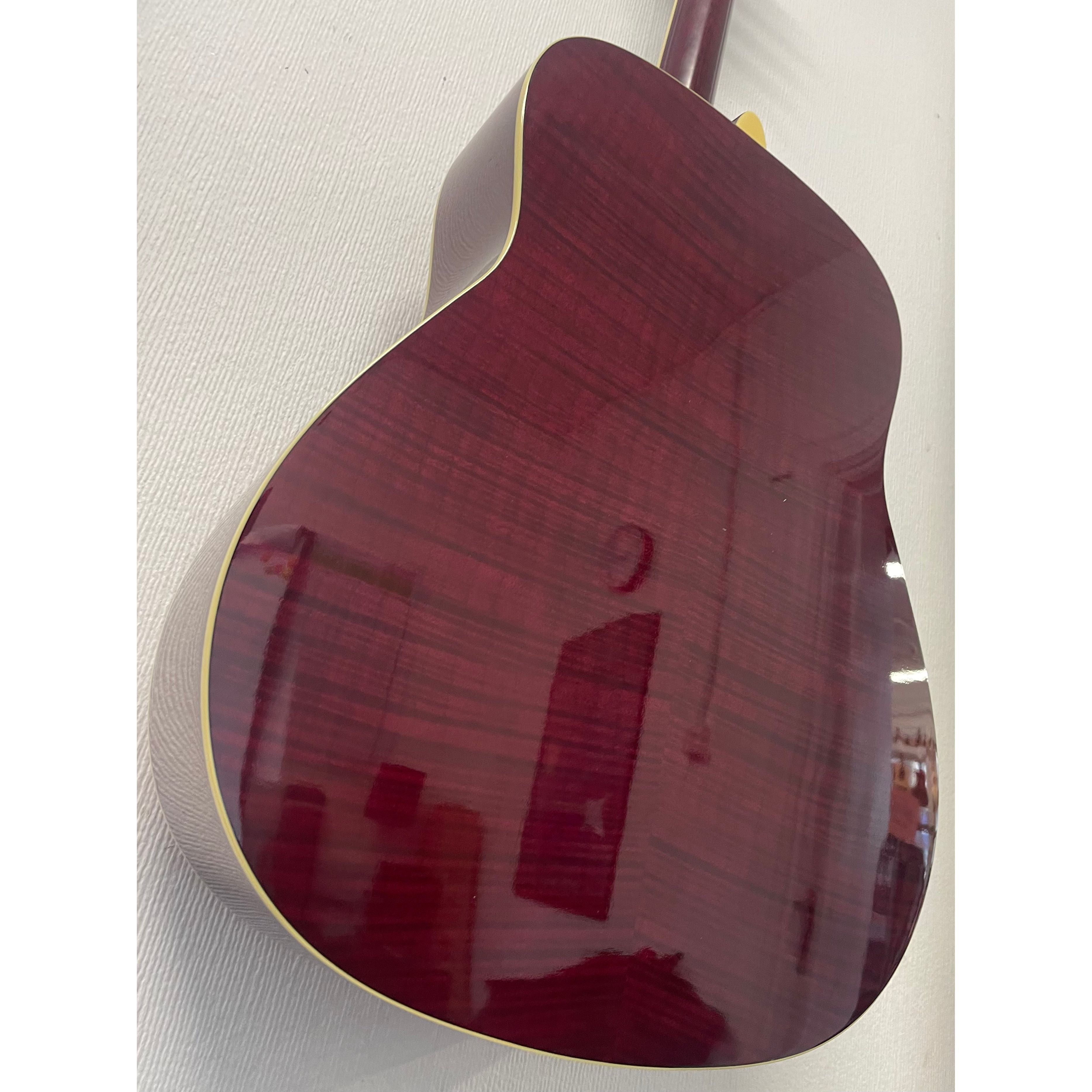 Yamaha FG740SFM Flamed Maple Dreadnought Electro Acoustic Guitar in Vintage Pre-Owned