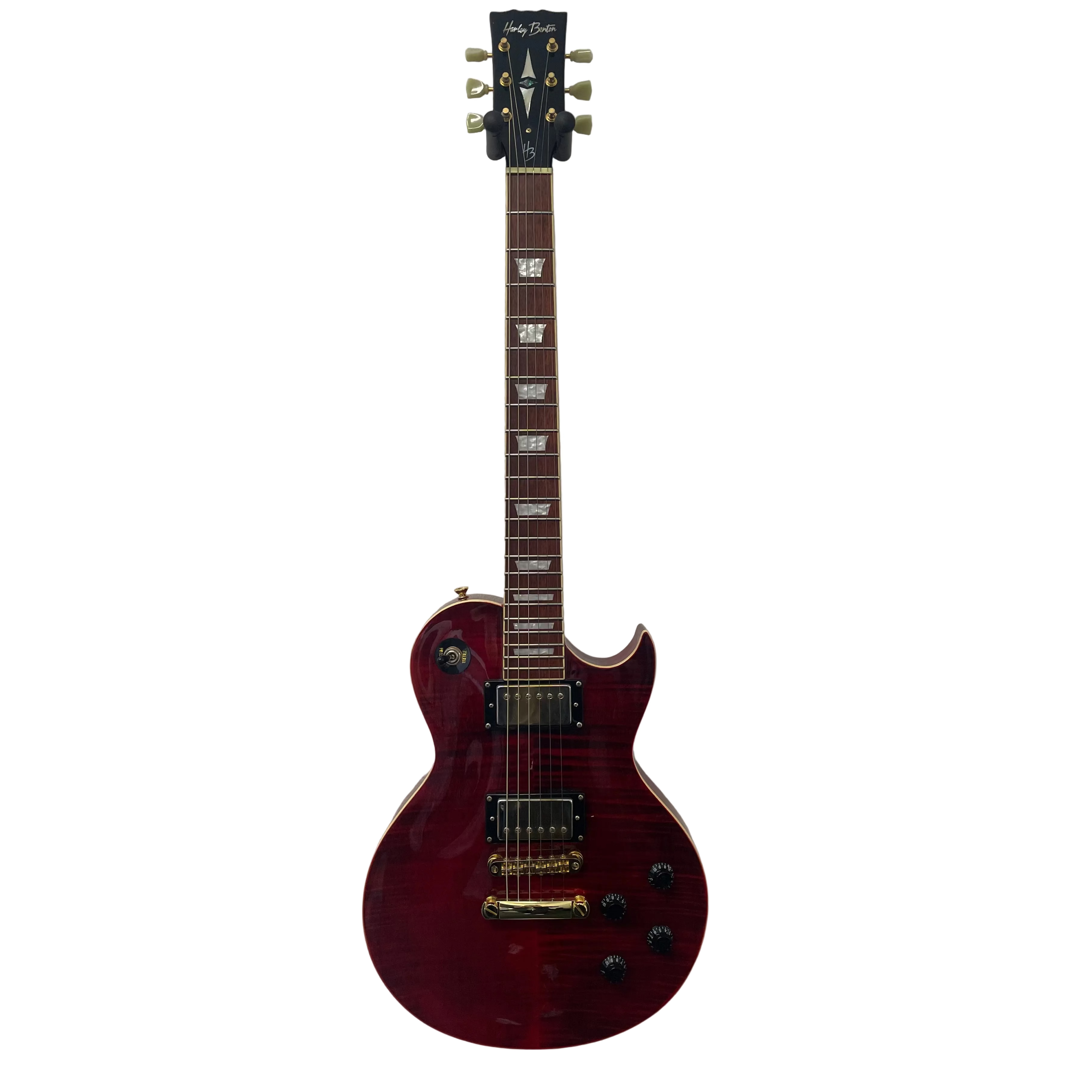 Harley Benton SC-550 Deluxe Les Paul Style Electric in Black Cherry with Gigbag Pre-Owned