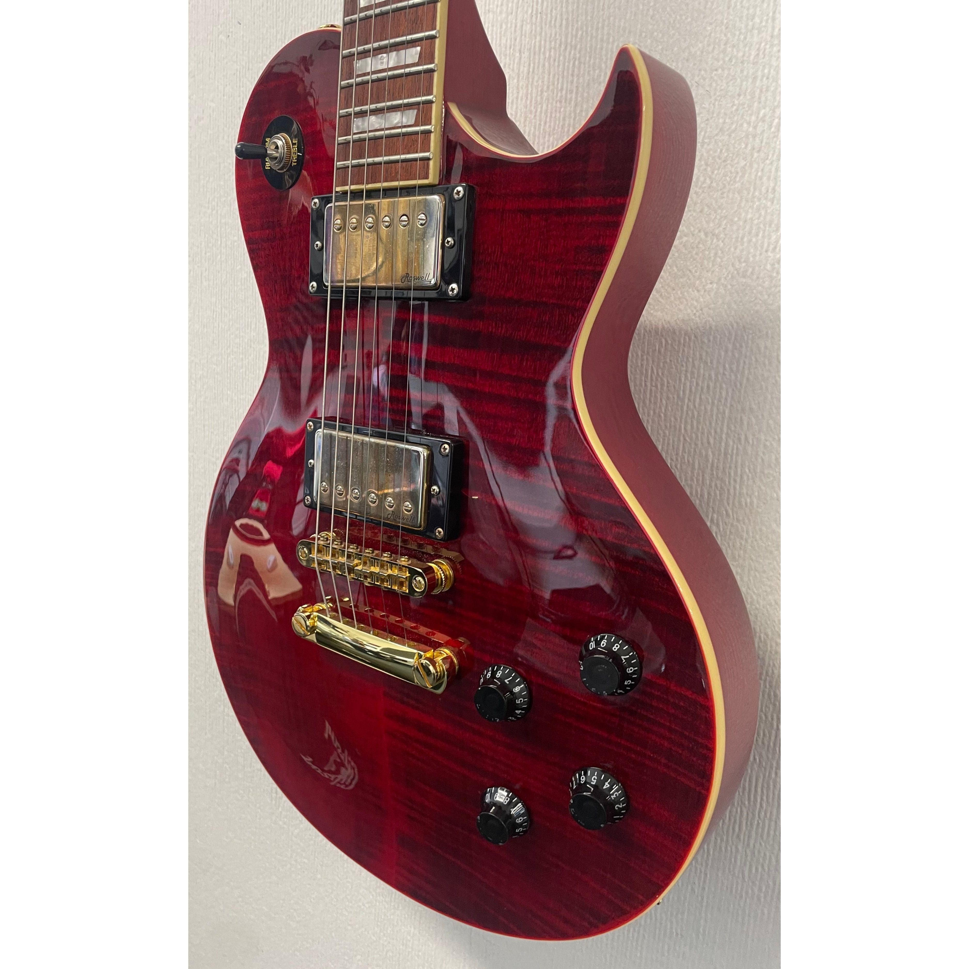 Harley Benton SC-550 Deluxe Les Paul Style Electric in Black Cherry with Gigbag Pre-Owned