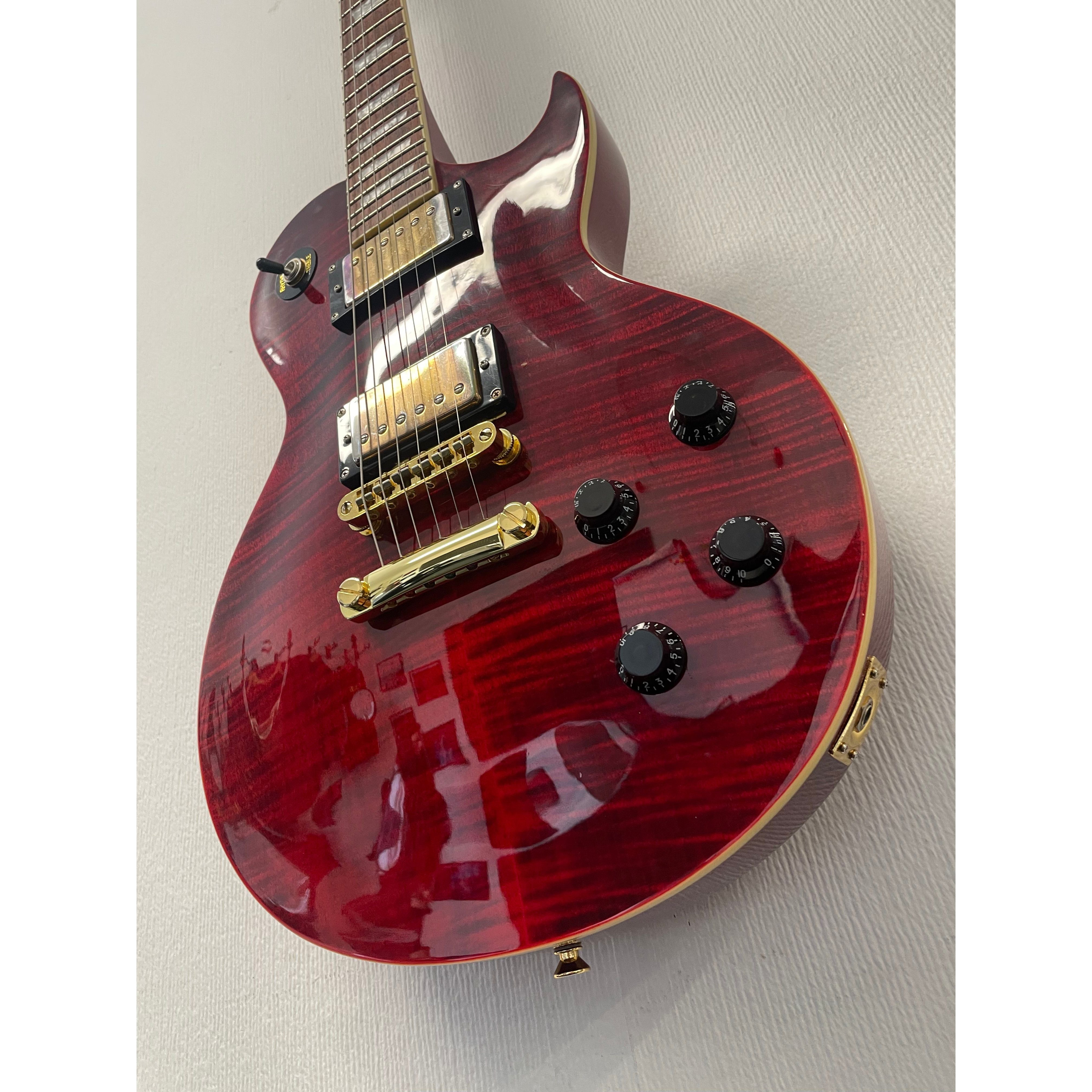Harley Benton SC-550 Deluxe Les Paul Style Electric in Black Cherry with Gigbag Pre-Owned