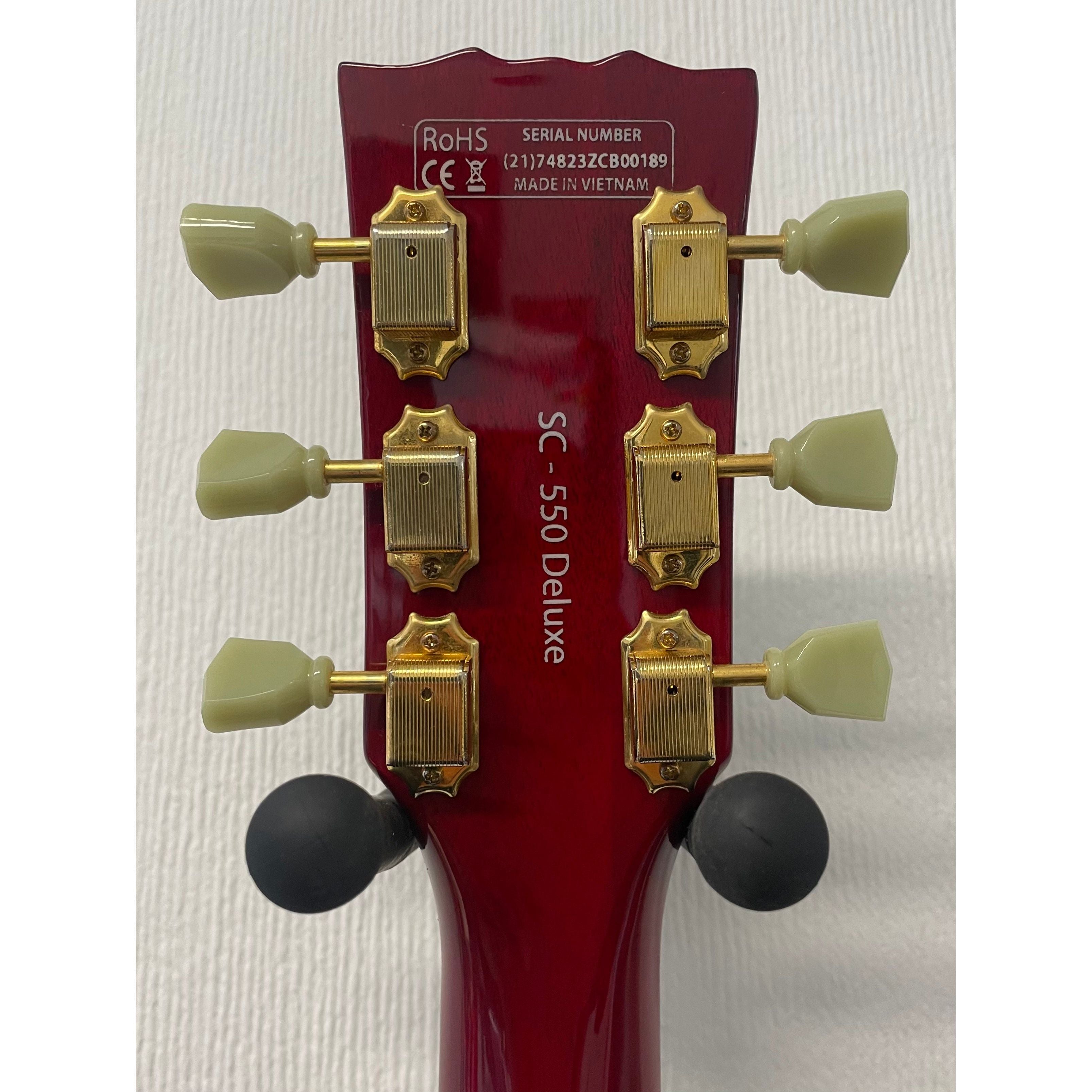 Harley Benton SC-550 Deluxe Les Paul Style Electric in Black Cherry with Gigbag Pre-Owned