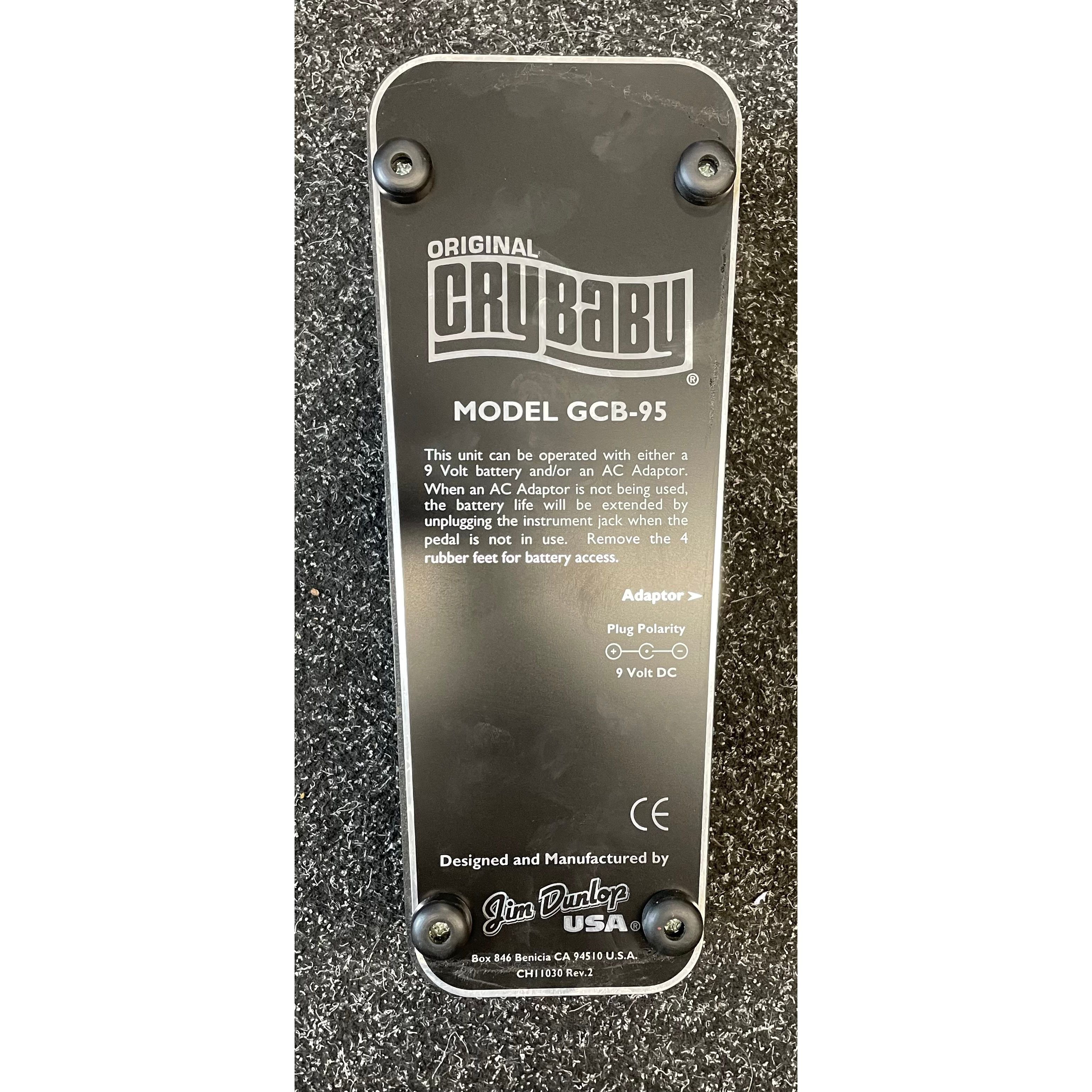 Jim Dunlop Crybaby Wah GCB-95 Filter Pedal for Electric Guitar Pre-Owned