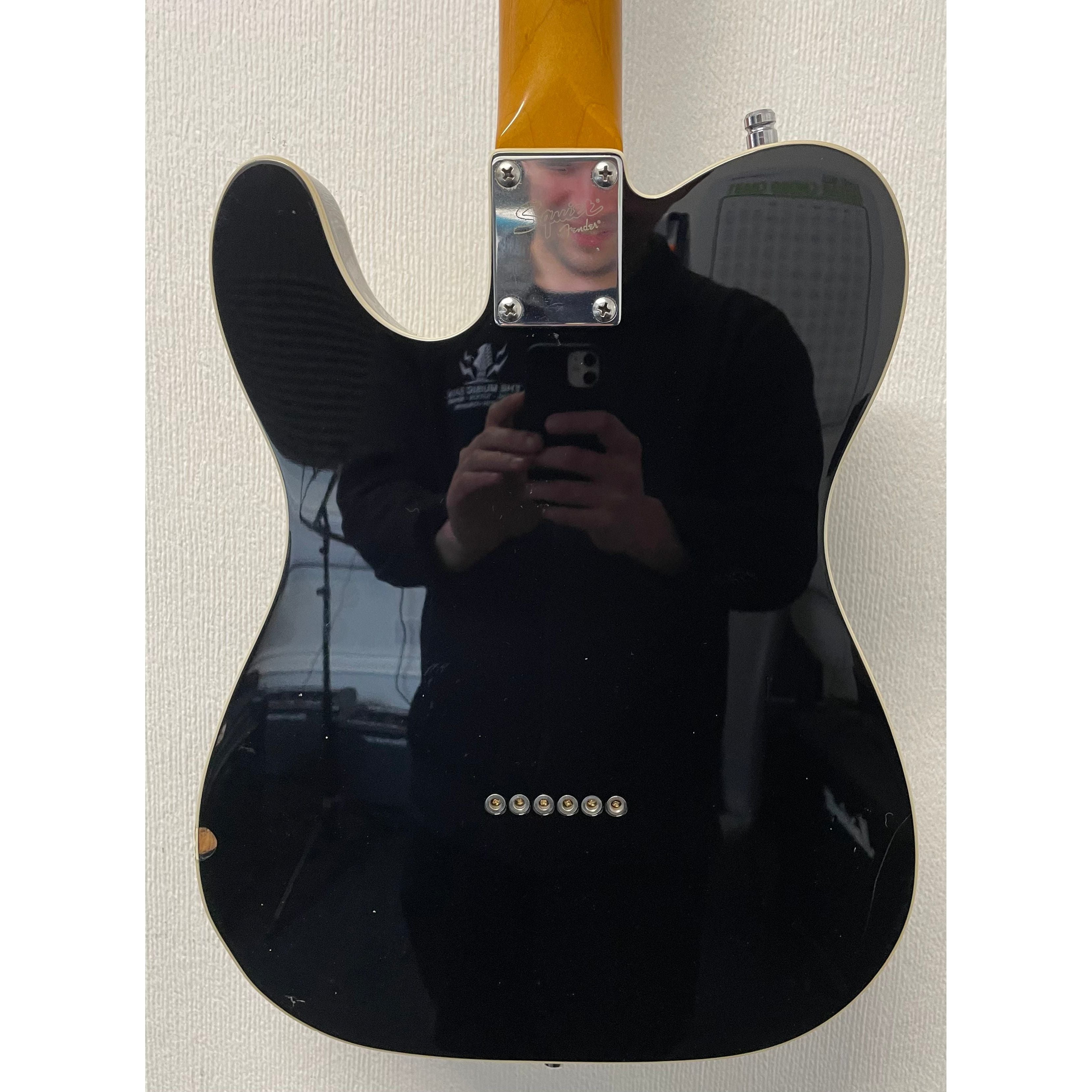 Squier Classic Vibe Telecaster Custom with Painted Head Cap, 2013, in Black Pre-Owned