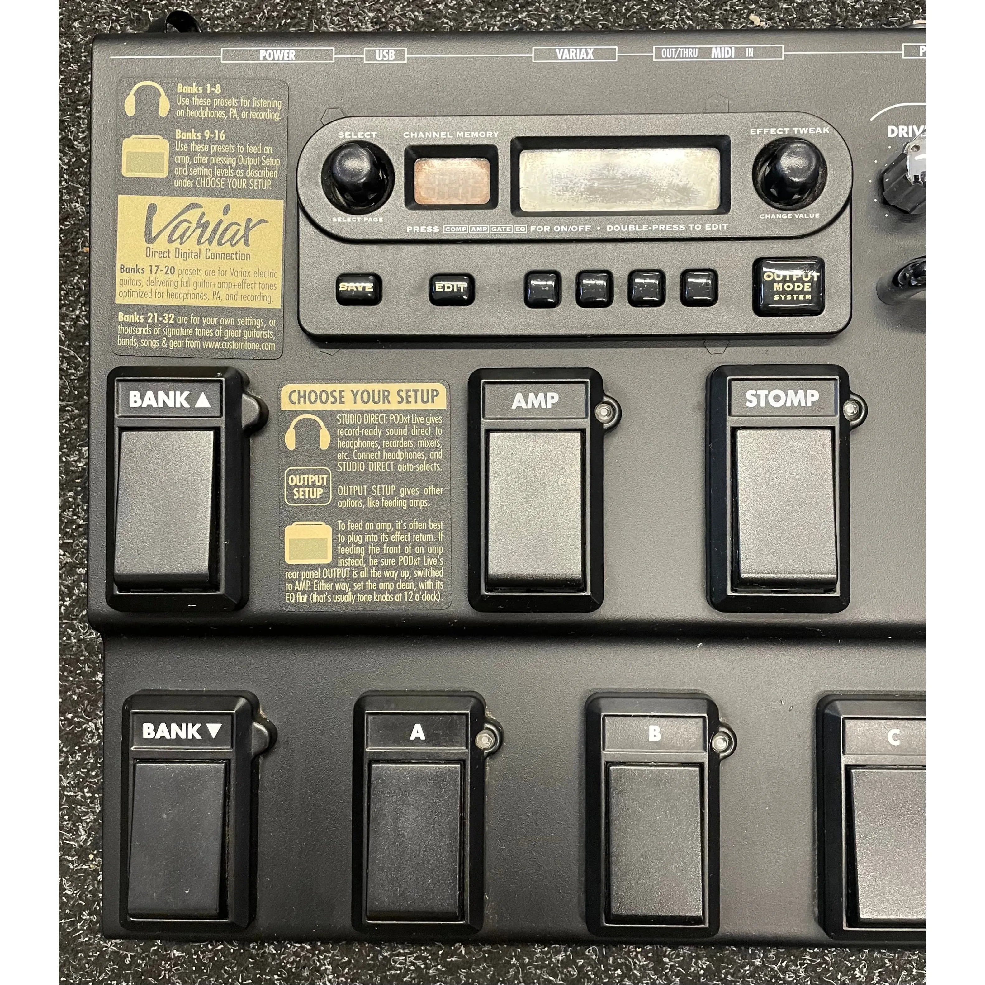 Line 6 POD XT Live Multi Effects Pedal for Guitar Pre-Owned