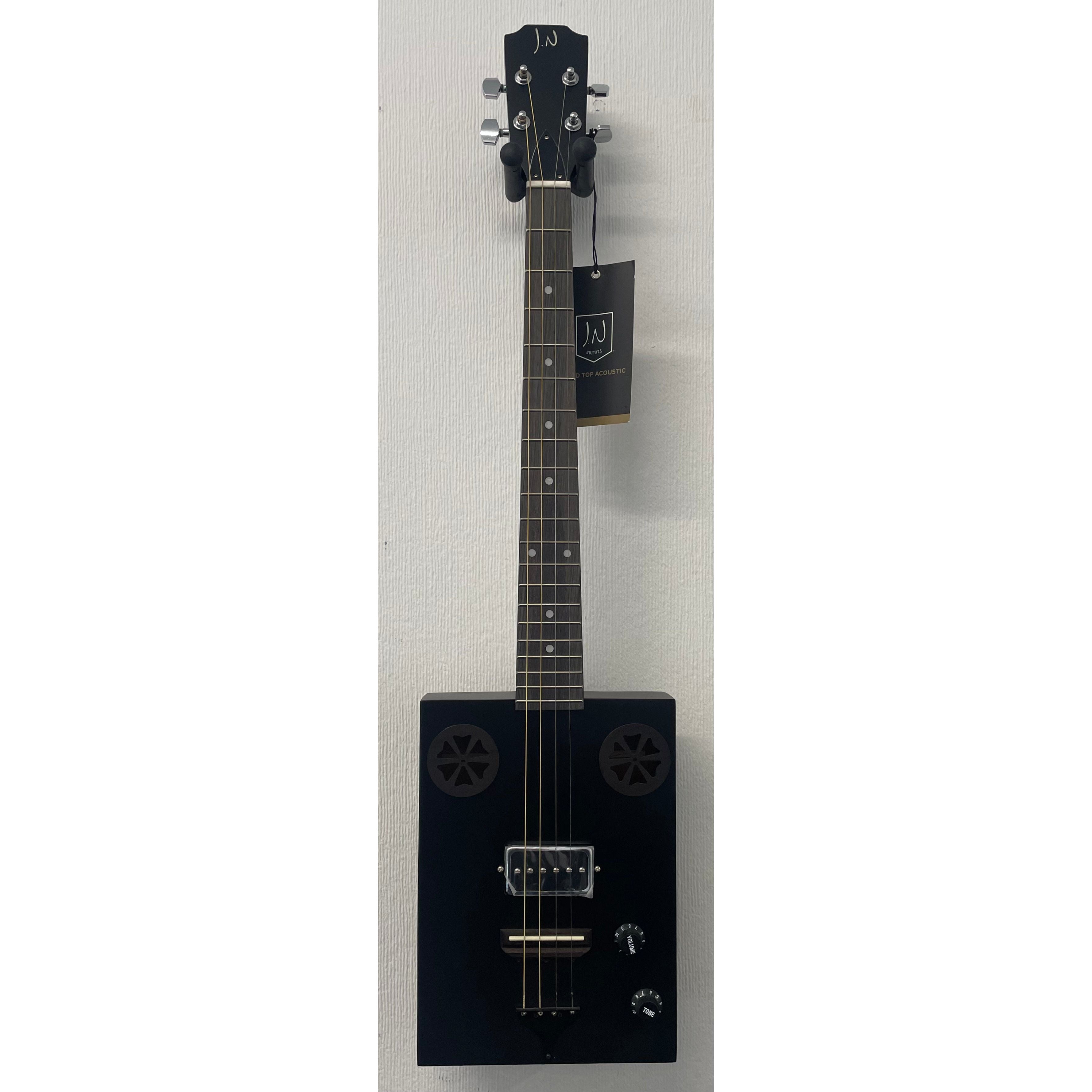 J.N Guitars Cask Hogscoal Acoustic/Electric Cigar Box Guitar - B Stock