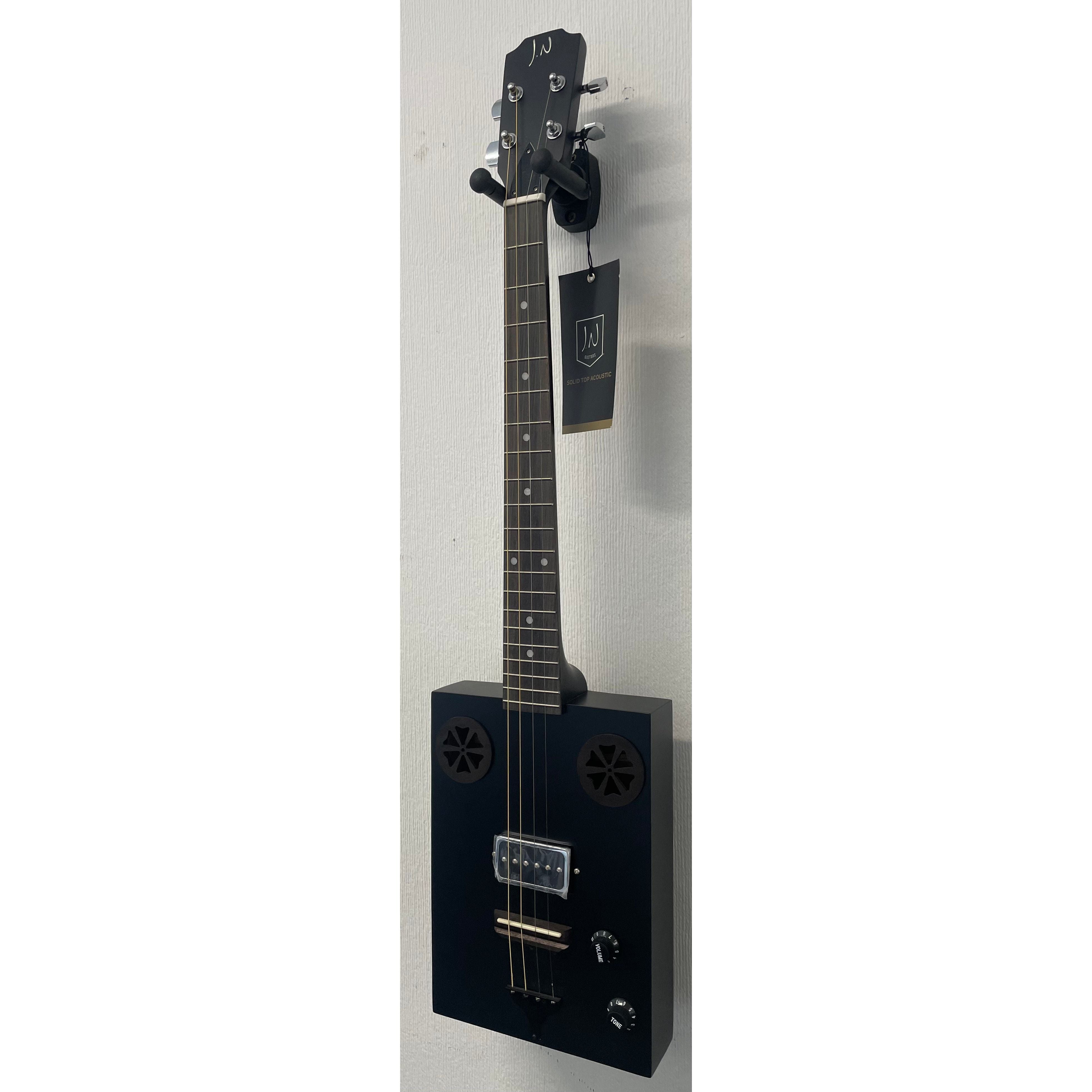 J.N Guitars Cask Hogscoal Acoustic/Electric Cigar Box Guitar - B Stock