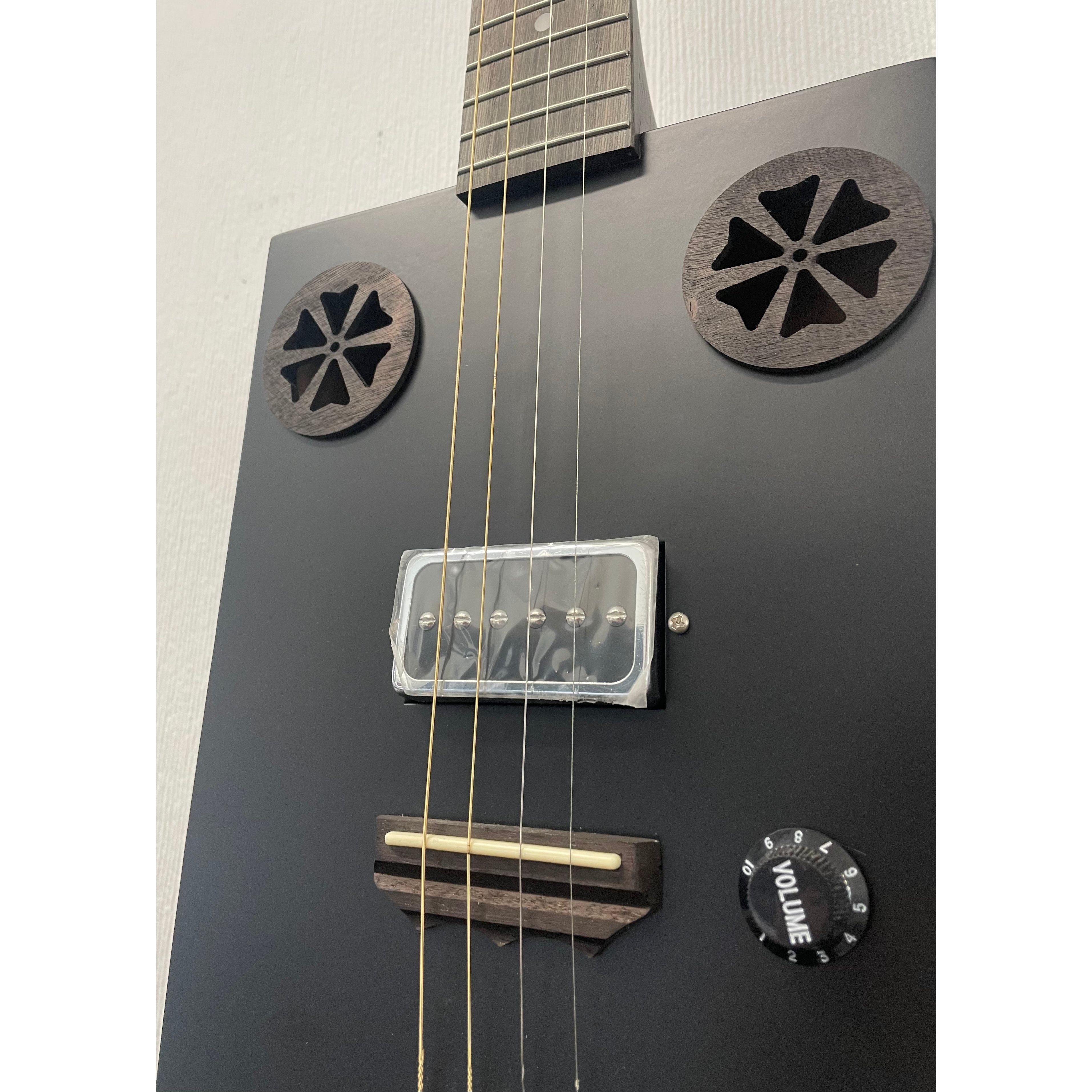 J.N Guitars Cask Hogscoal Acoustic/Electric Cigar Box Guitar - B Stock