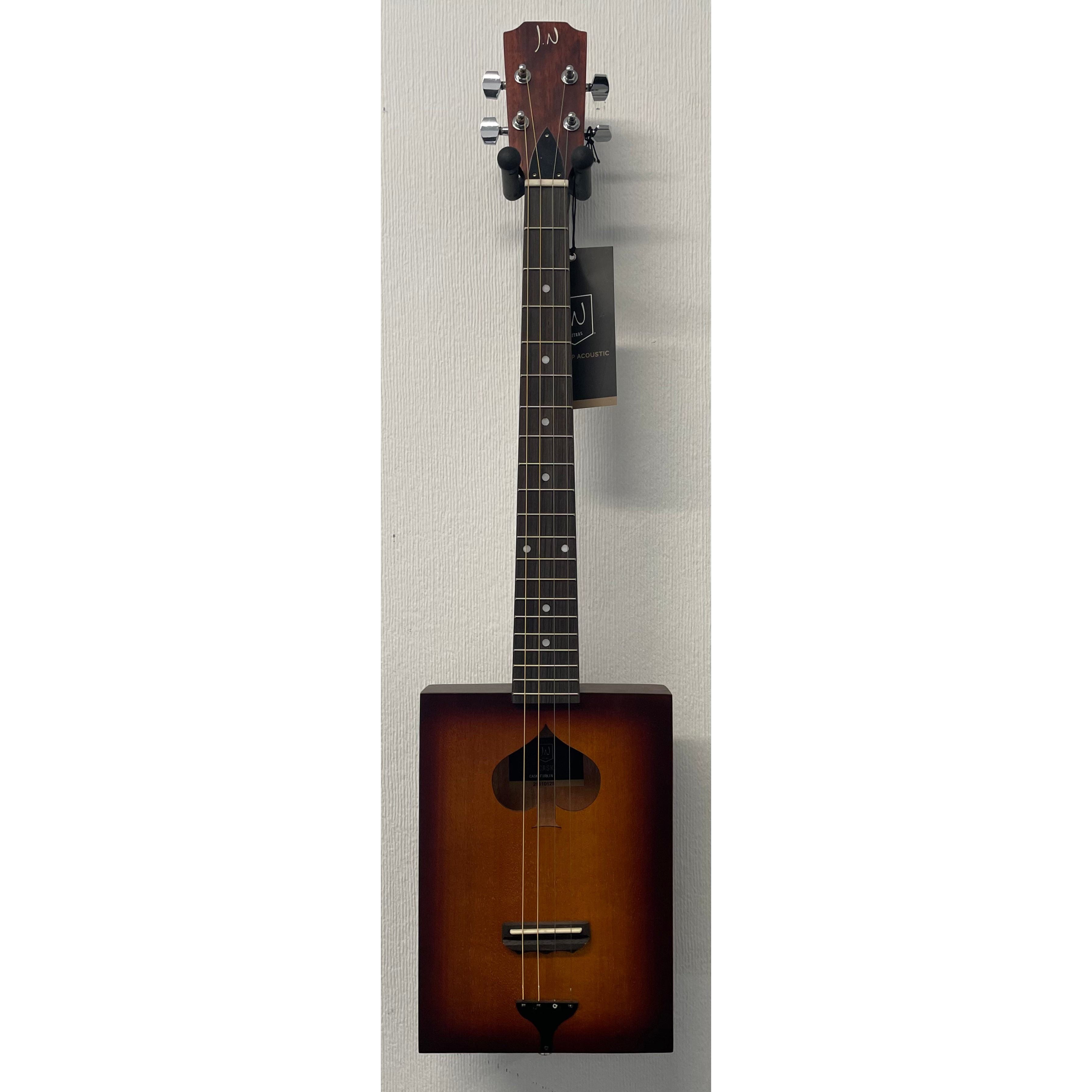J.N Guitars Cask Firkin Acoustic Cigar Box Guitar in Sunburst - B Stock