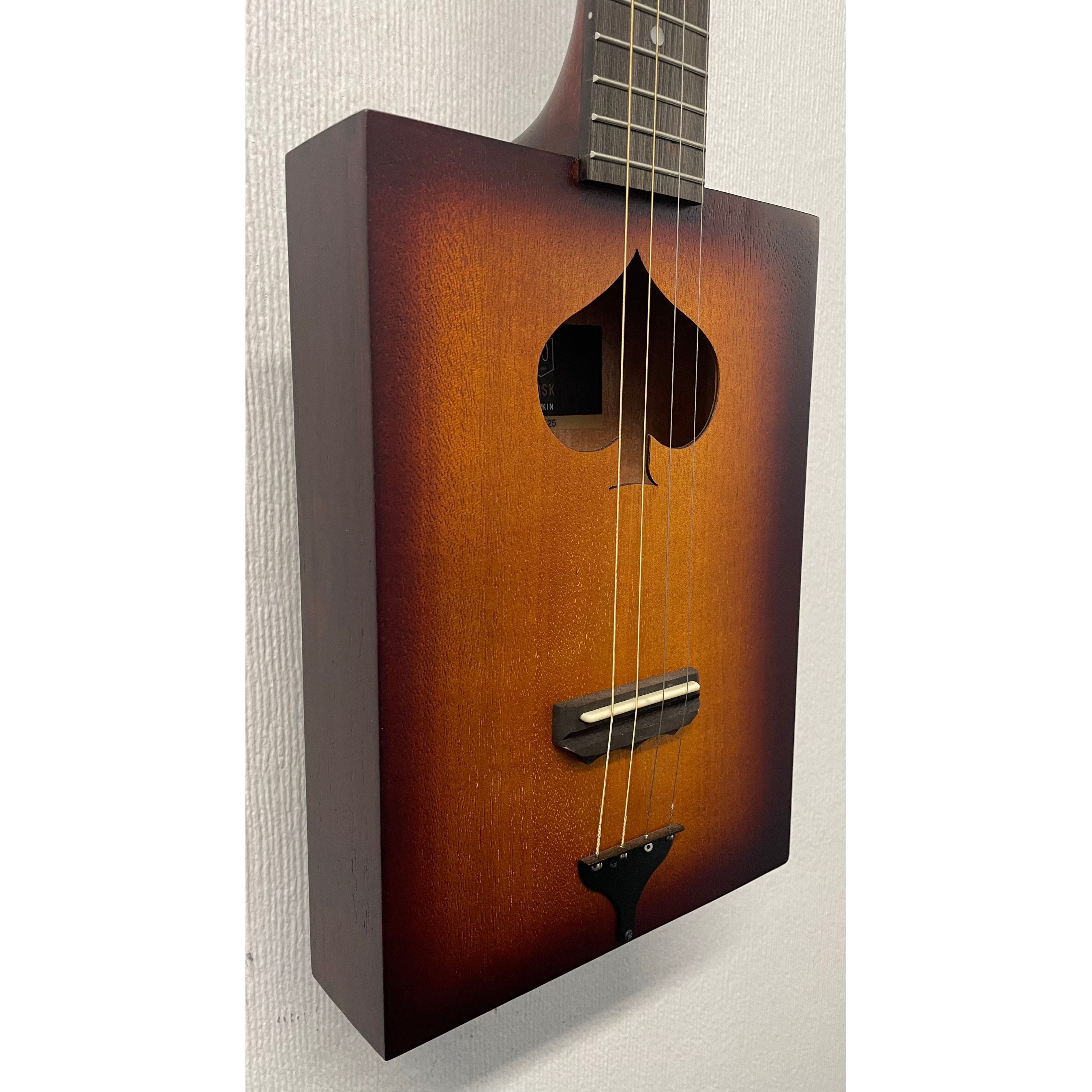 J.N Guitars Cask Firkin Acoustic Cigar Box Guitar in Sunburst - B Stock