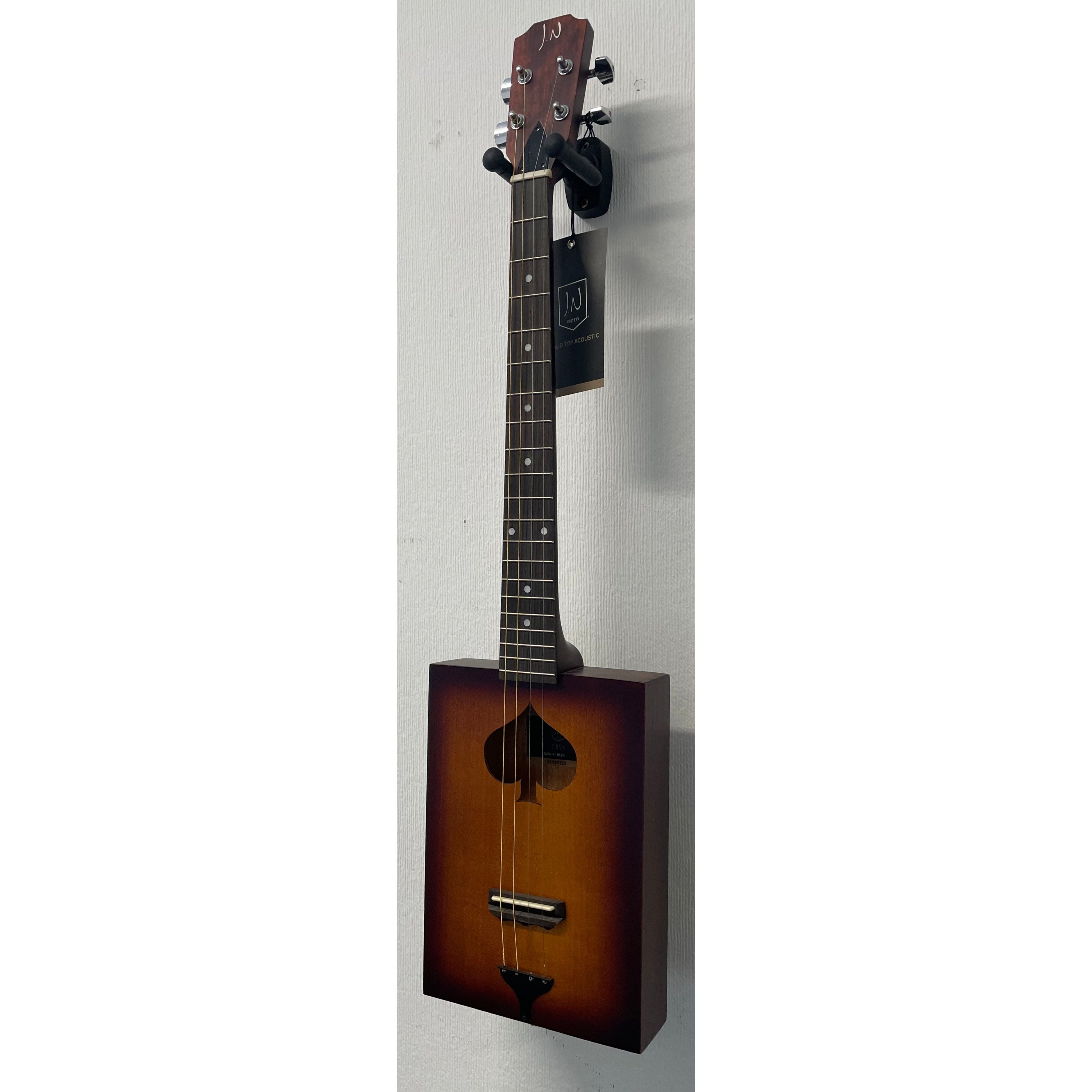 J.N Guitars Cask Firkin Acoustic Cigar Box Guitar in Sunburst - B Stock