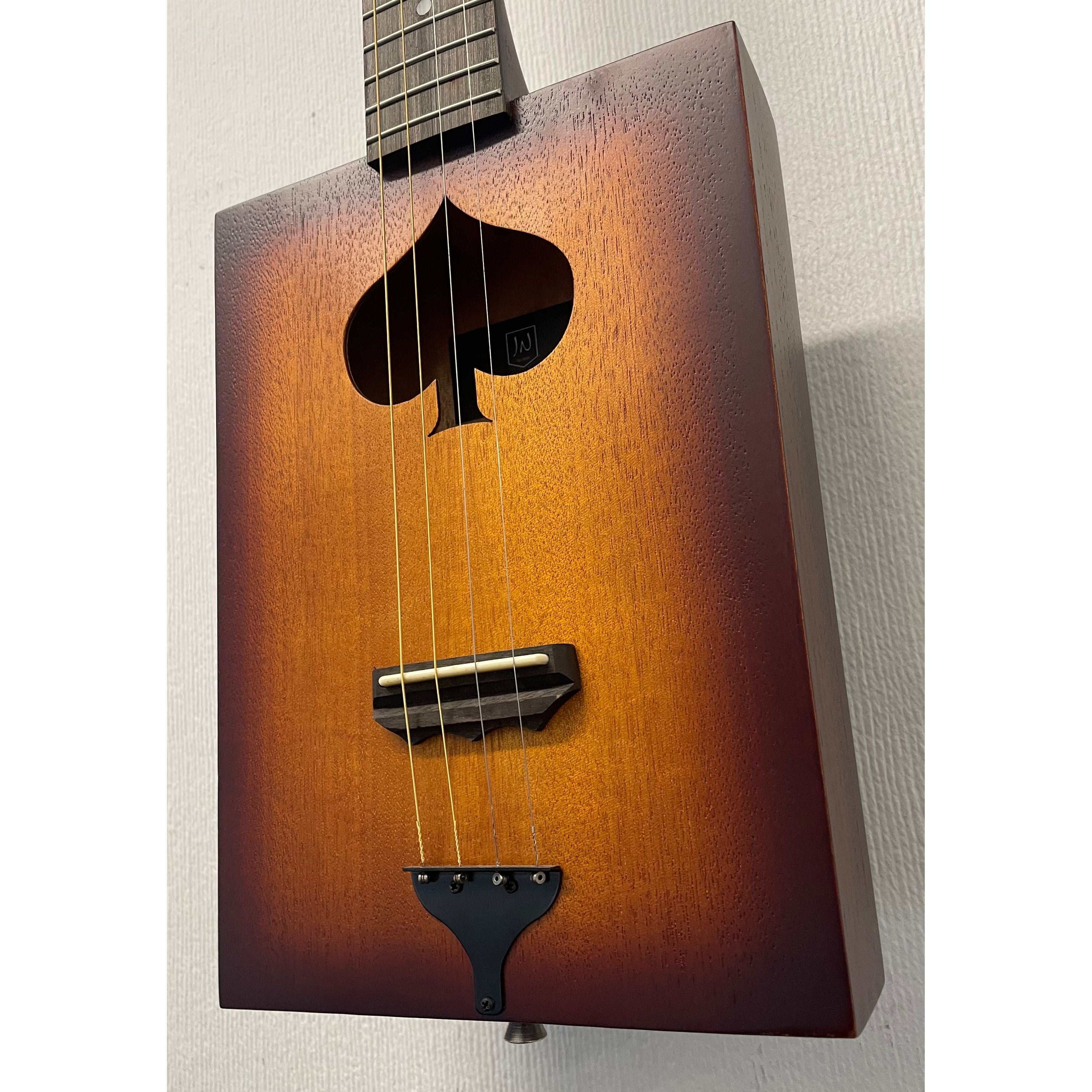 J.N Guitars Cask Firkin Acoustic Cigar Box Guitar in Sunburst - B Stock