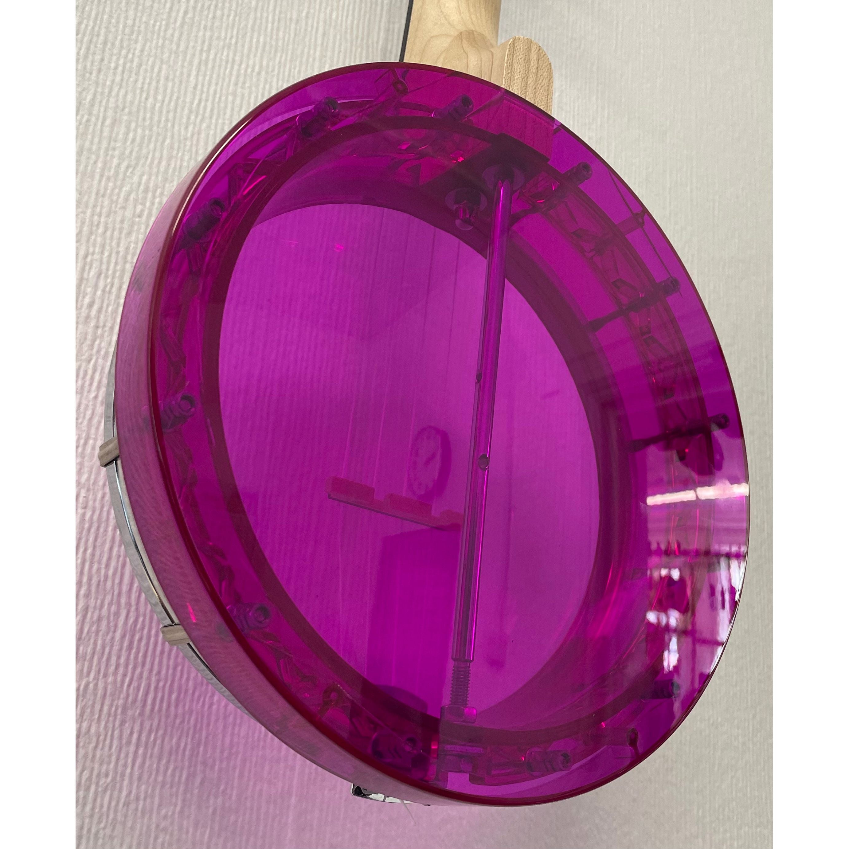Gold Tone Gem Banjolele in Pink Pre-Owned