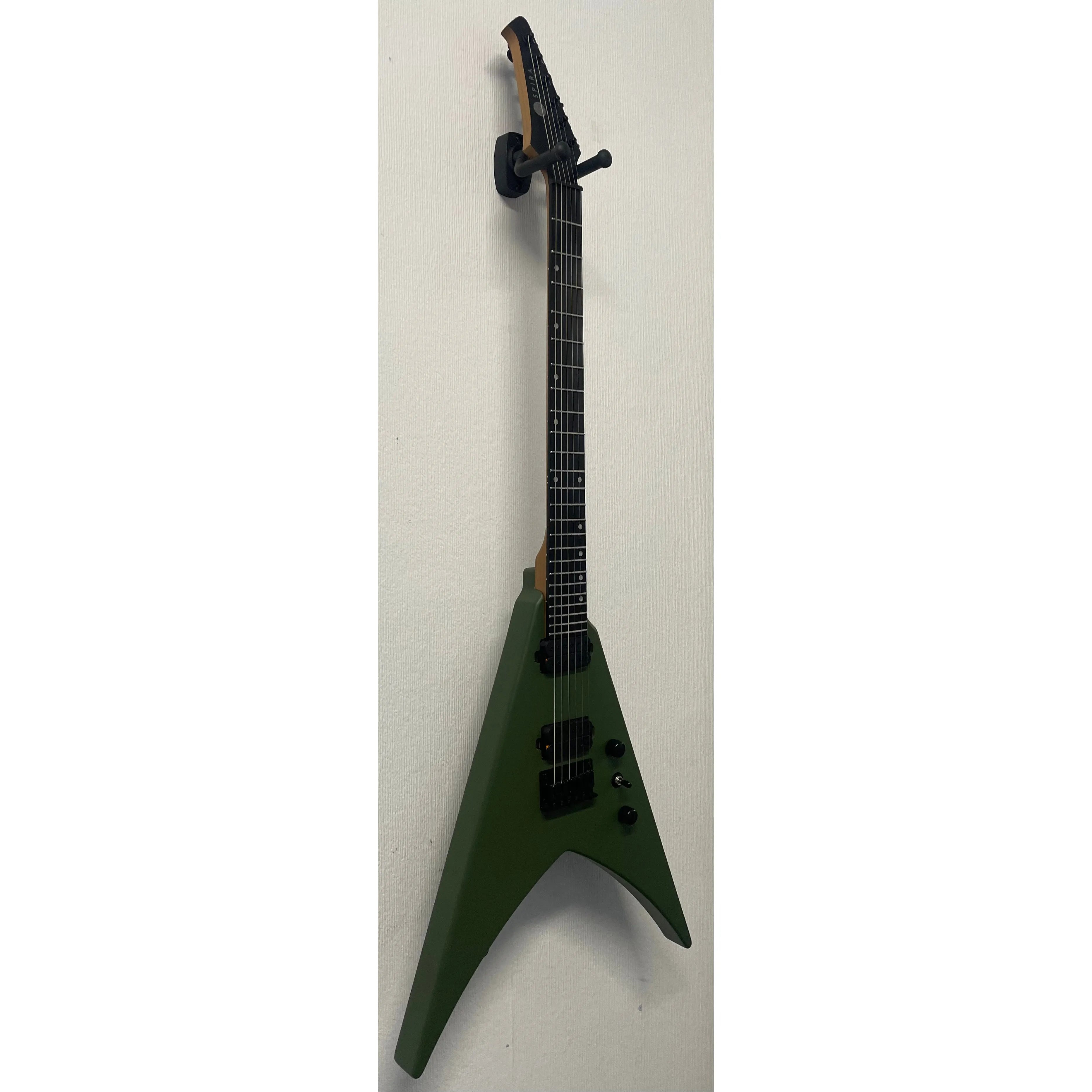 Spira Guitars Flying V Electric Guitar V-400 MGR Satin Dark Green Pre-Owned