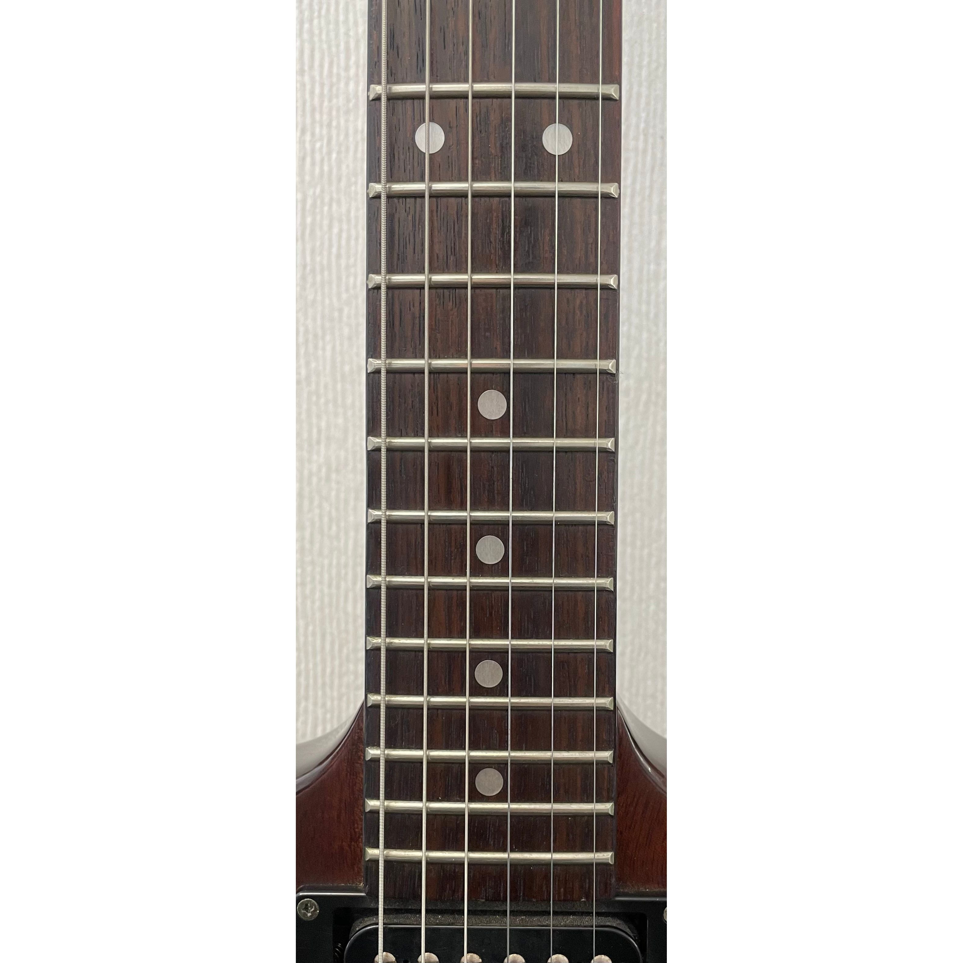 Vantage VS600 Vintage Electric Guitar in Natural Brown Finish with Original Hardcase Pre-Owned