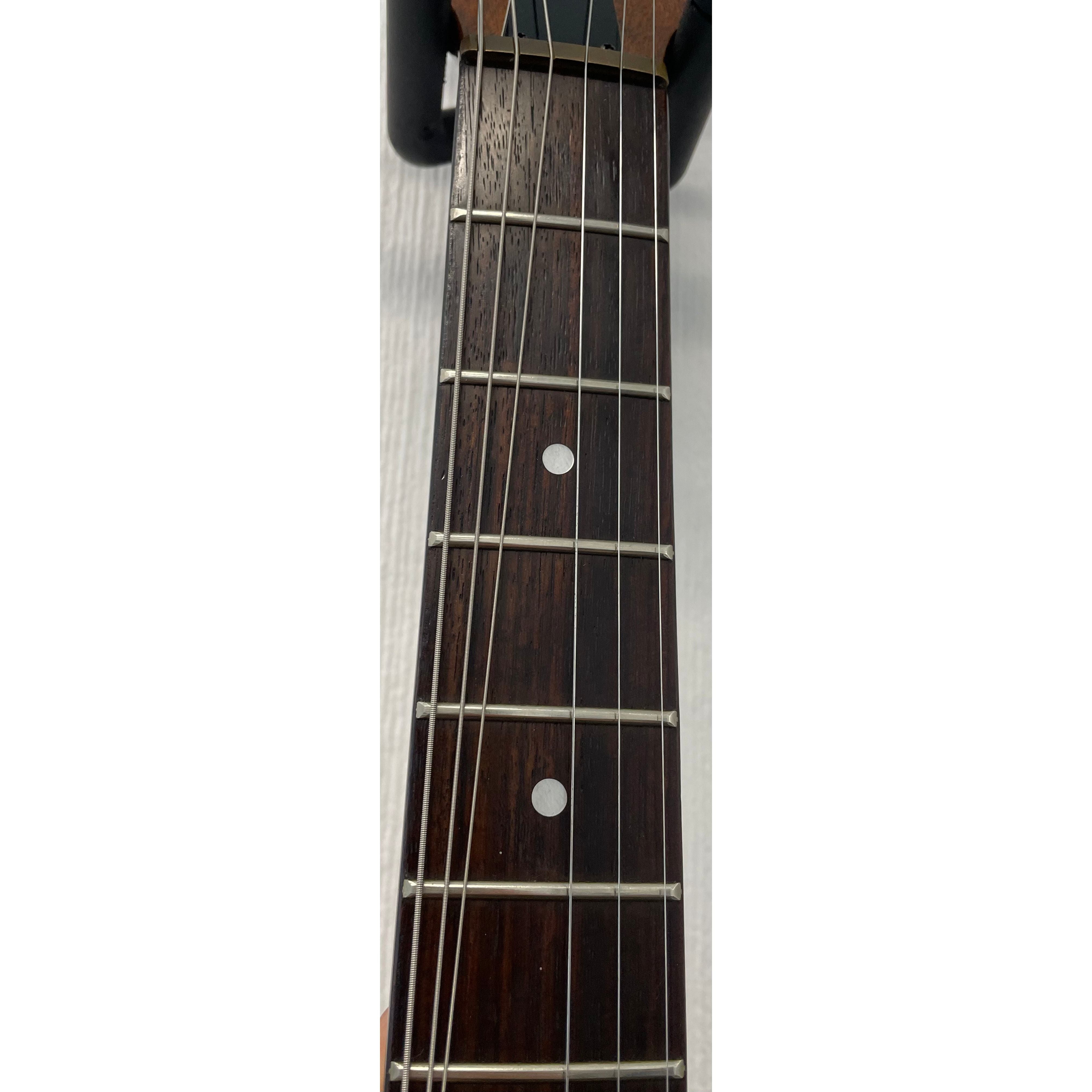 Vantage VS600 Vintage Electric Guitar in Natural Brown Finish with Original Hardcase Pre-Owned