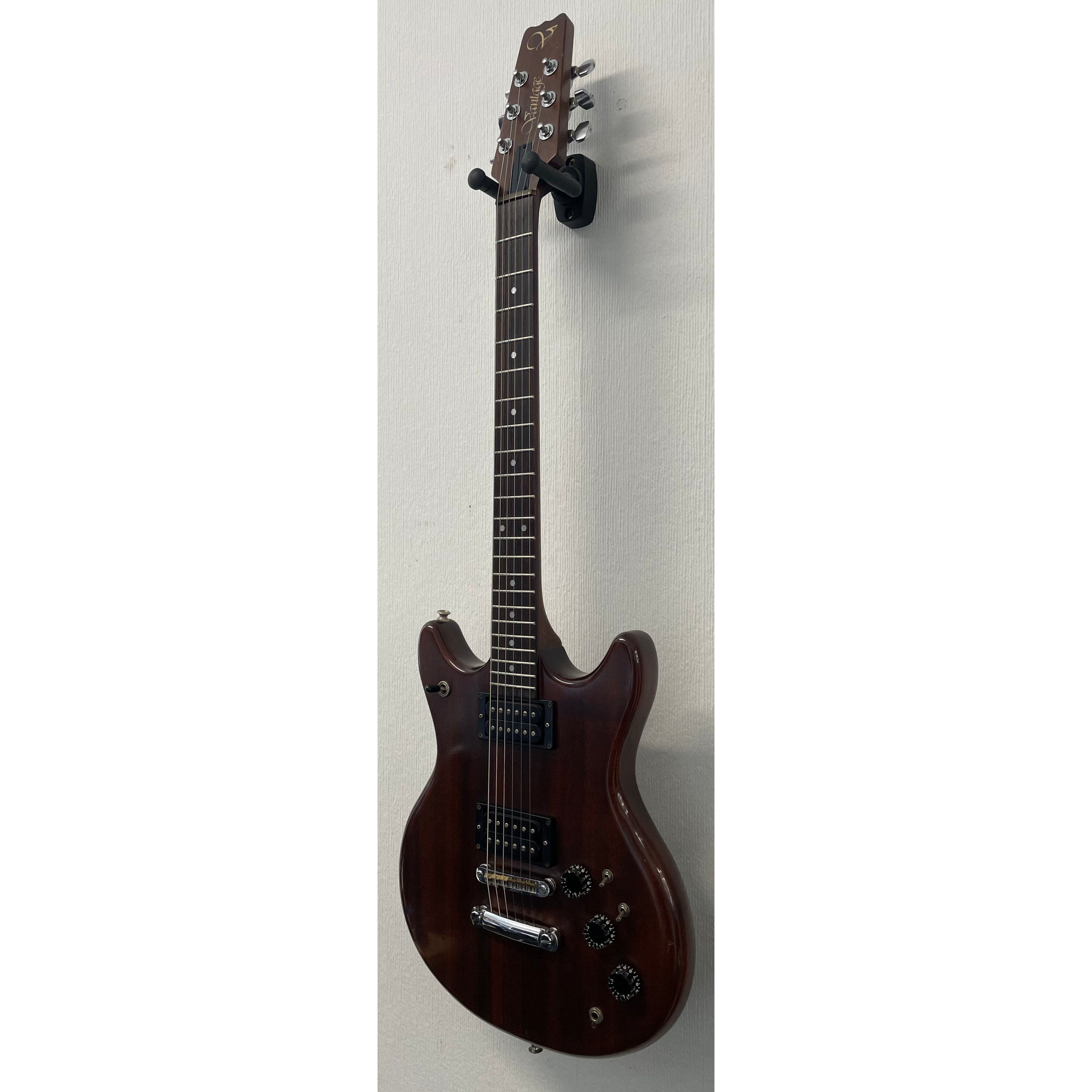 Vantage VS600 Vintage Electric Guitar in Natural Brown Finish with Original Hardcase Pre-Owned