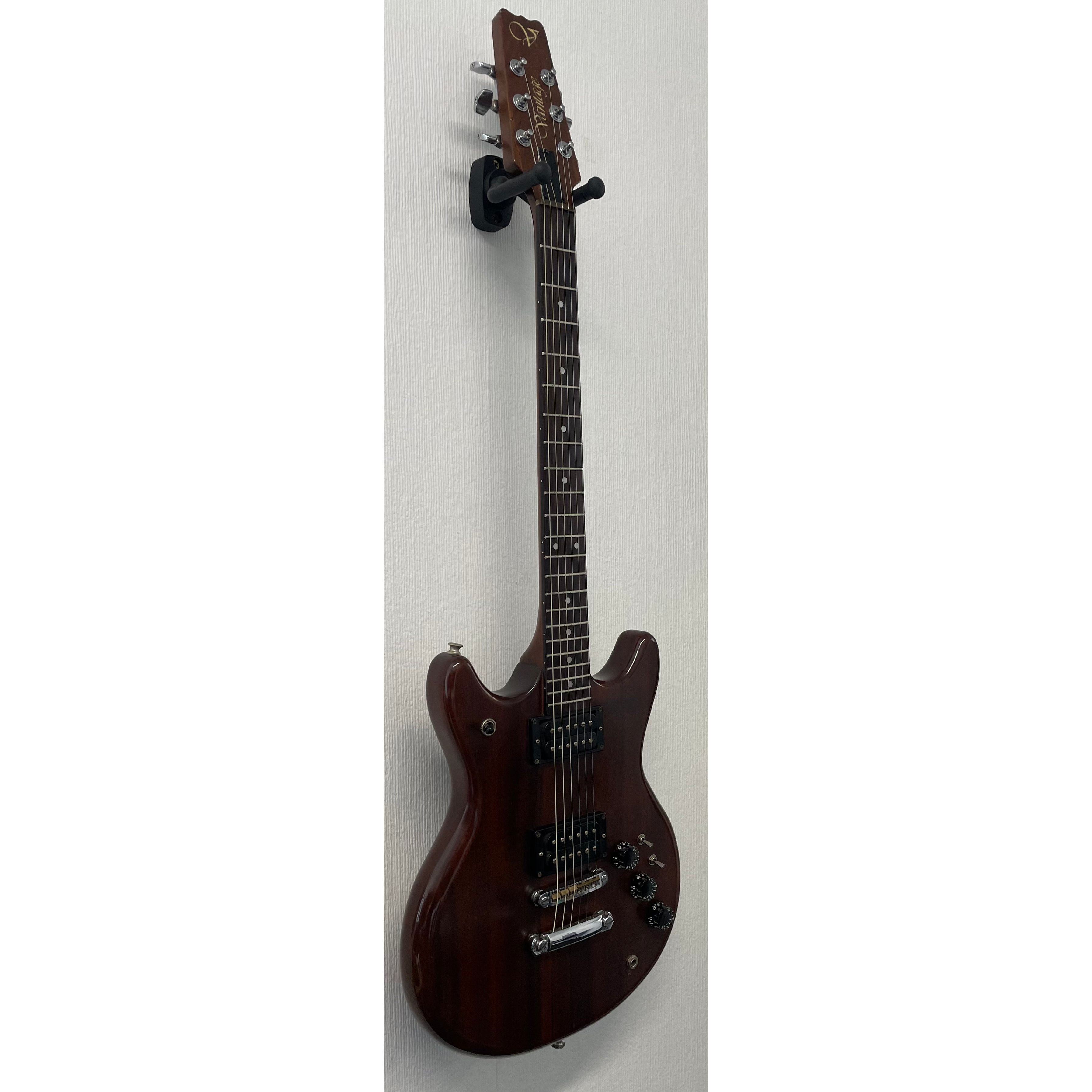 Vantage VS600 Vintage Electric Guitar in Natural Brown Finish with Original Hardcase Pre-Owned