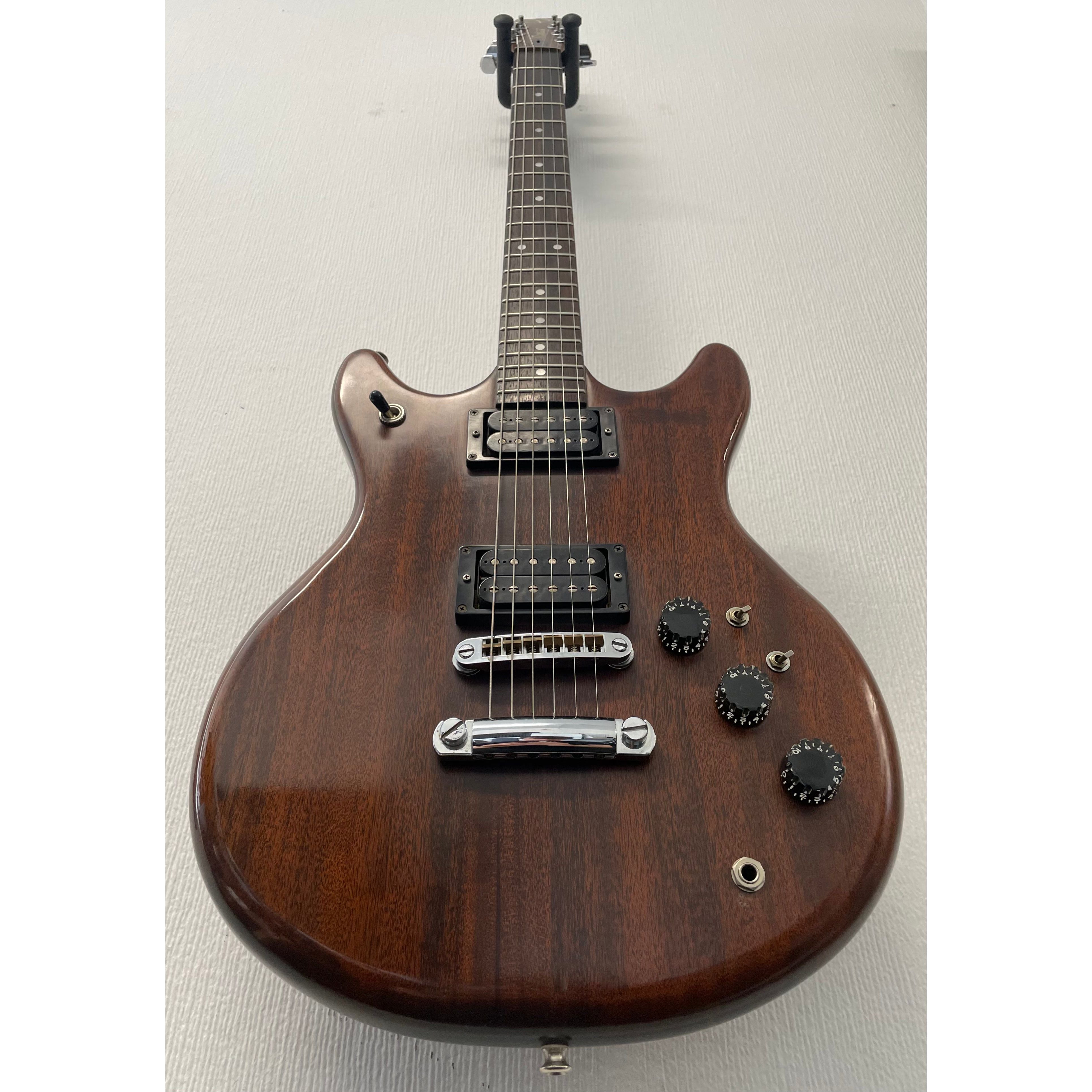 Vantage VS600 Vintage Electric Guitar in Natural Brown Finish with Original Hardcase Pre-Owned
