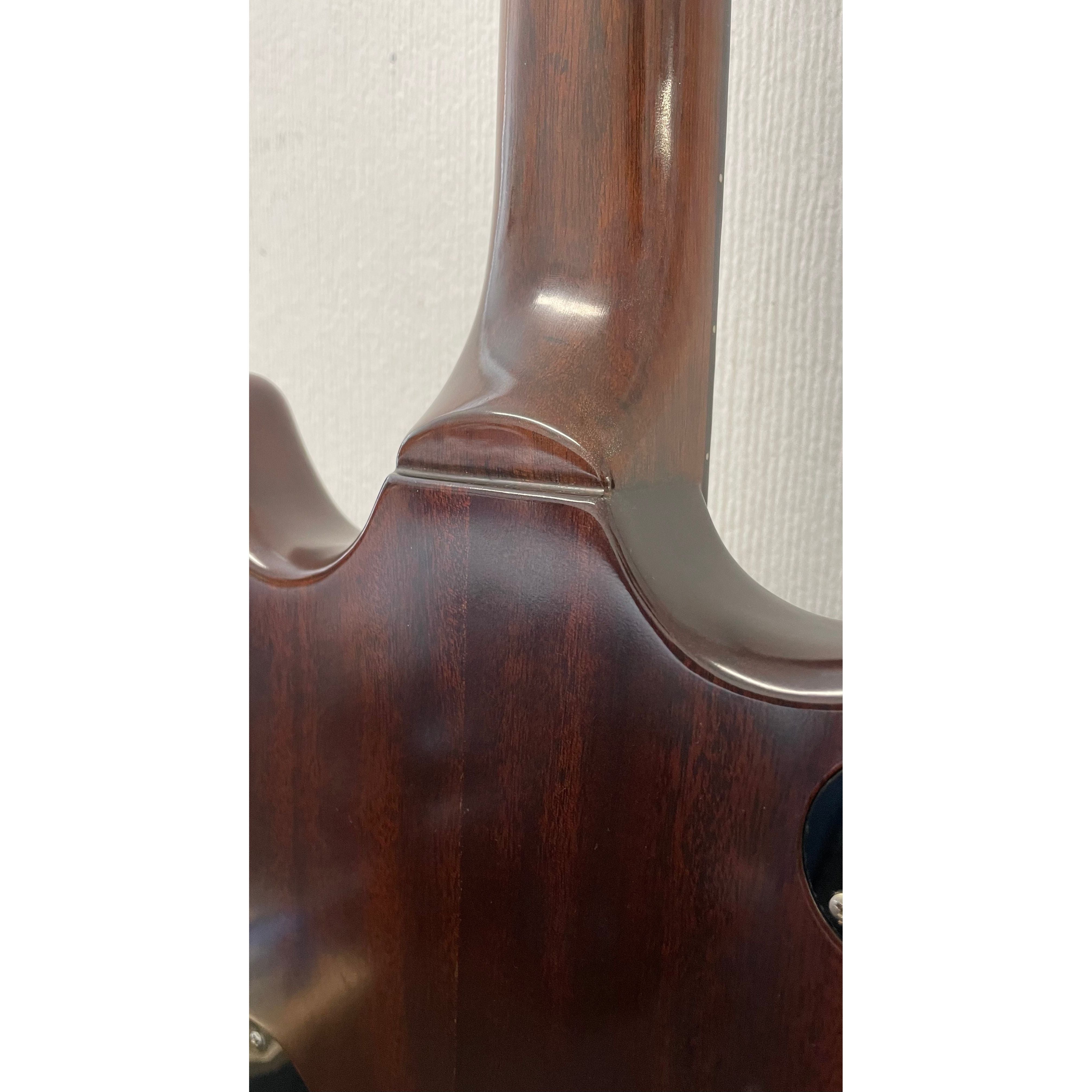 Vantage VS600 Vintage Electric Guitar in Natural Brown Finish with Original Hardcase Pre-Owned