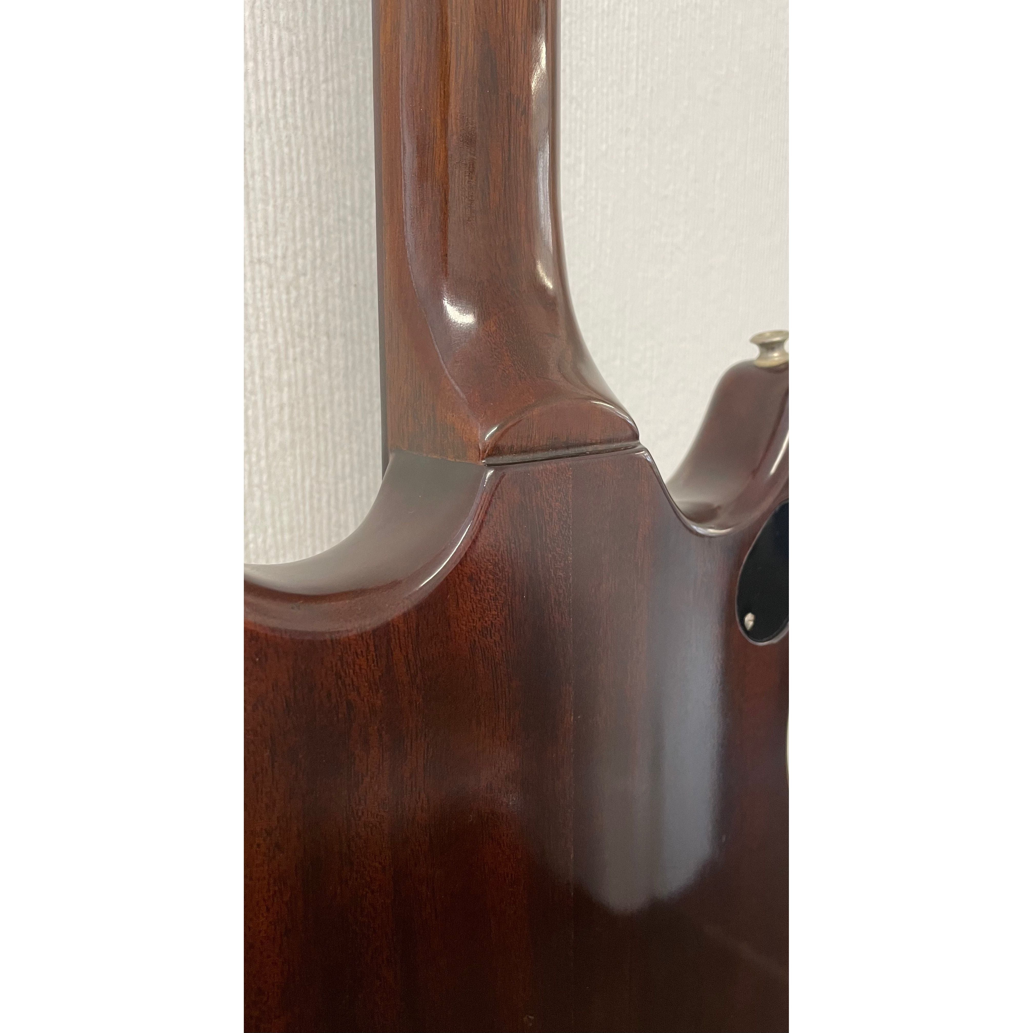 Vantage VS600 Vintage Electric Guitar in Natural Brown Finish with Original Hardcase Pre-Owned