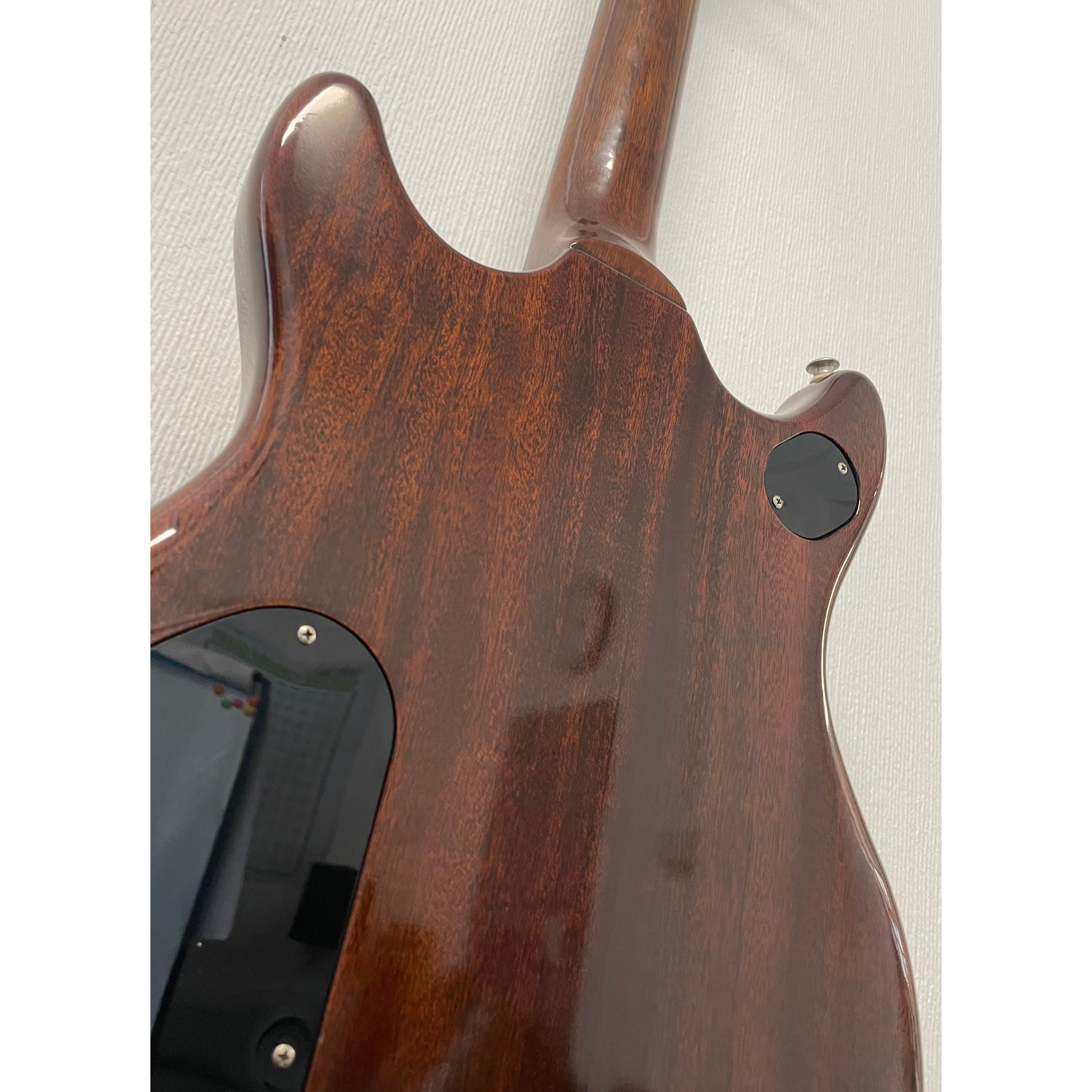 Vantage VS600 Vintage Electric Guitar in Natural Brown Finish with Original Hardcase Pre-Owned