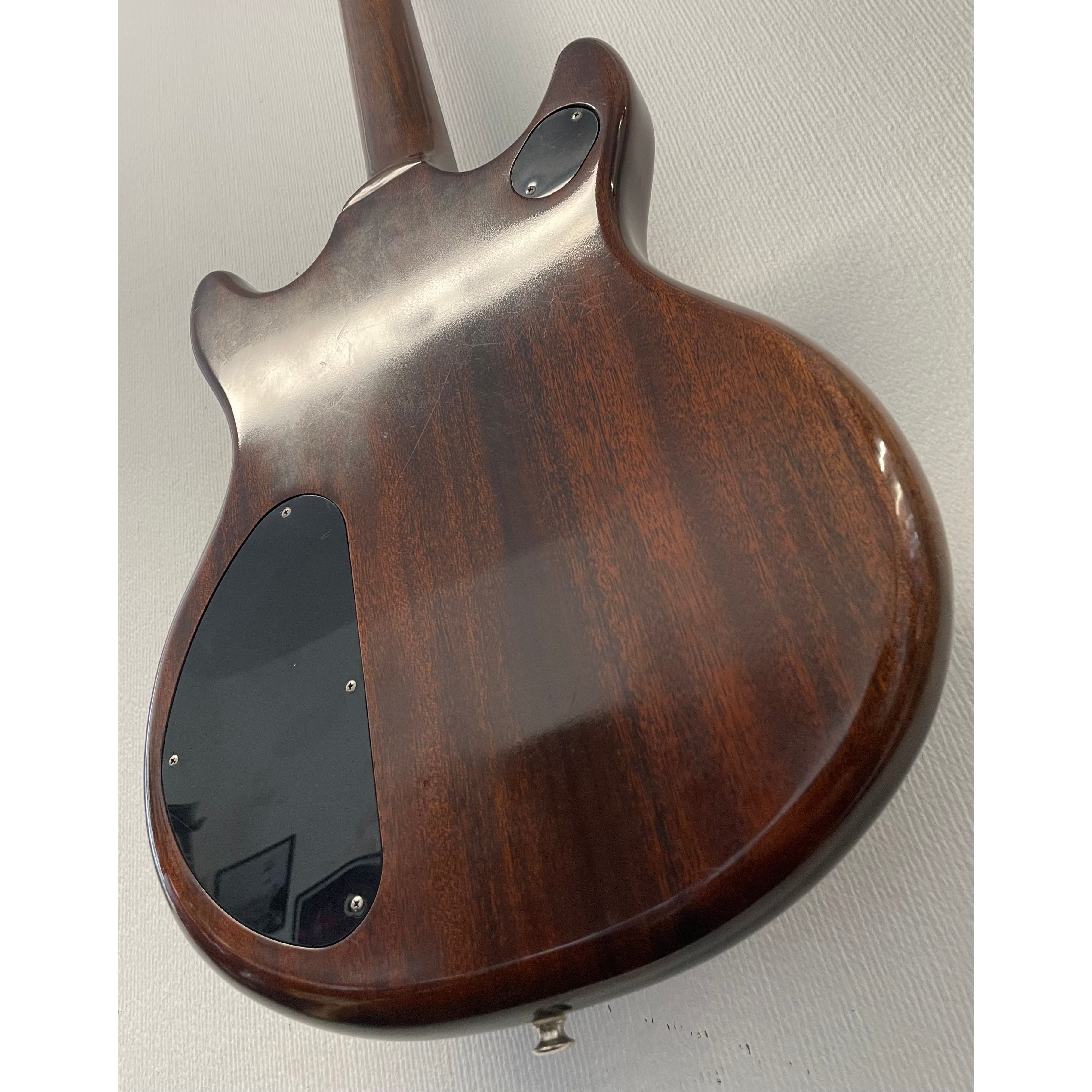 Vantage VS600 Vintage Electric Guitar in Natural Brown Finish with Original Hardcase Pre-Owned