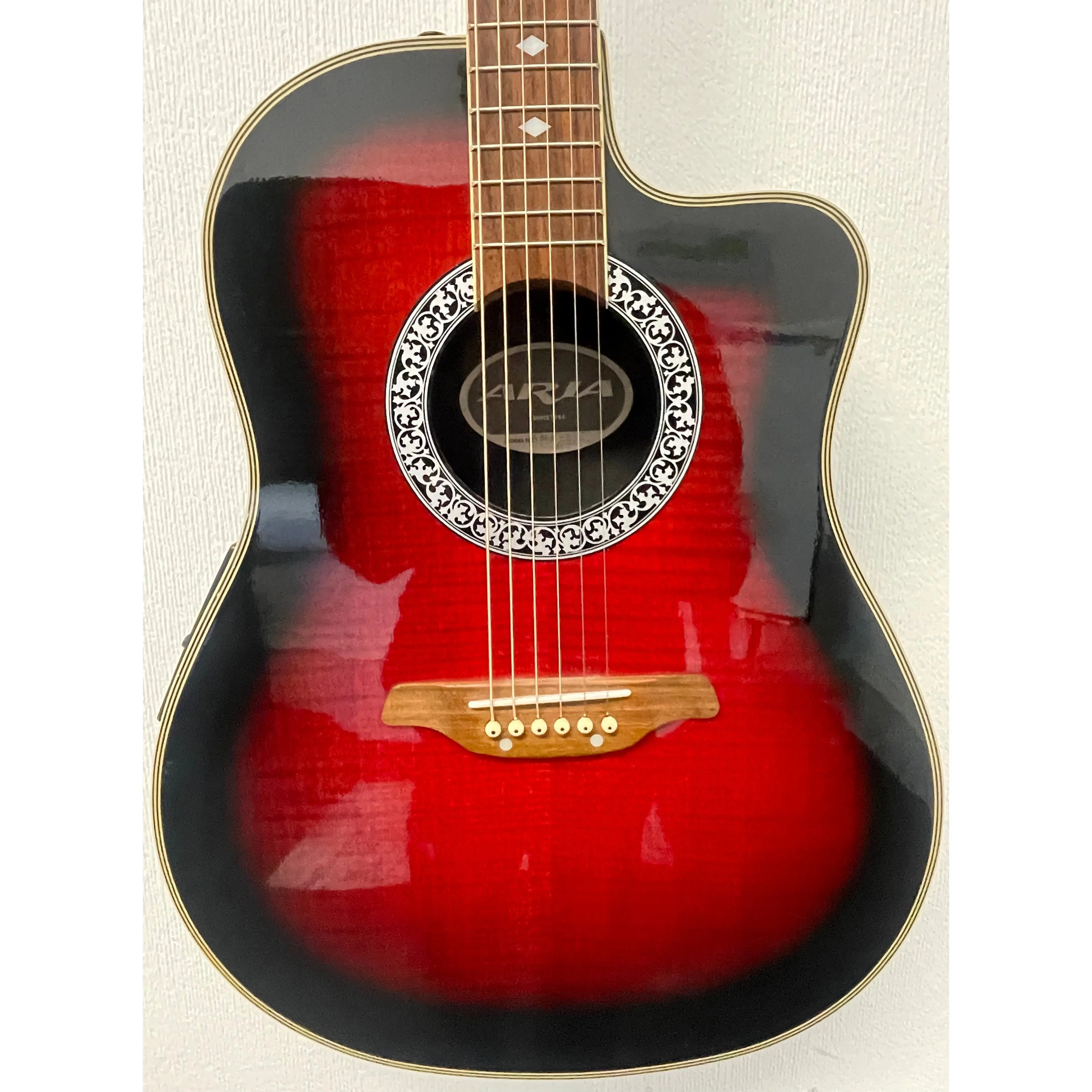 Aria AMB-50 RS Ovation Style Acoustic Guitar Pre-Owned