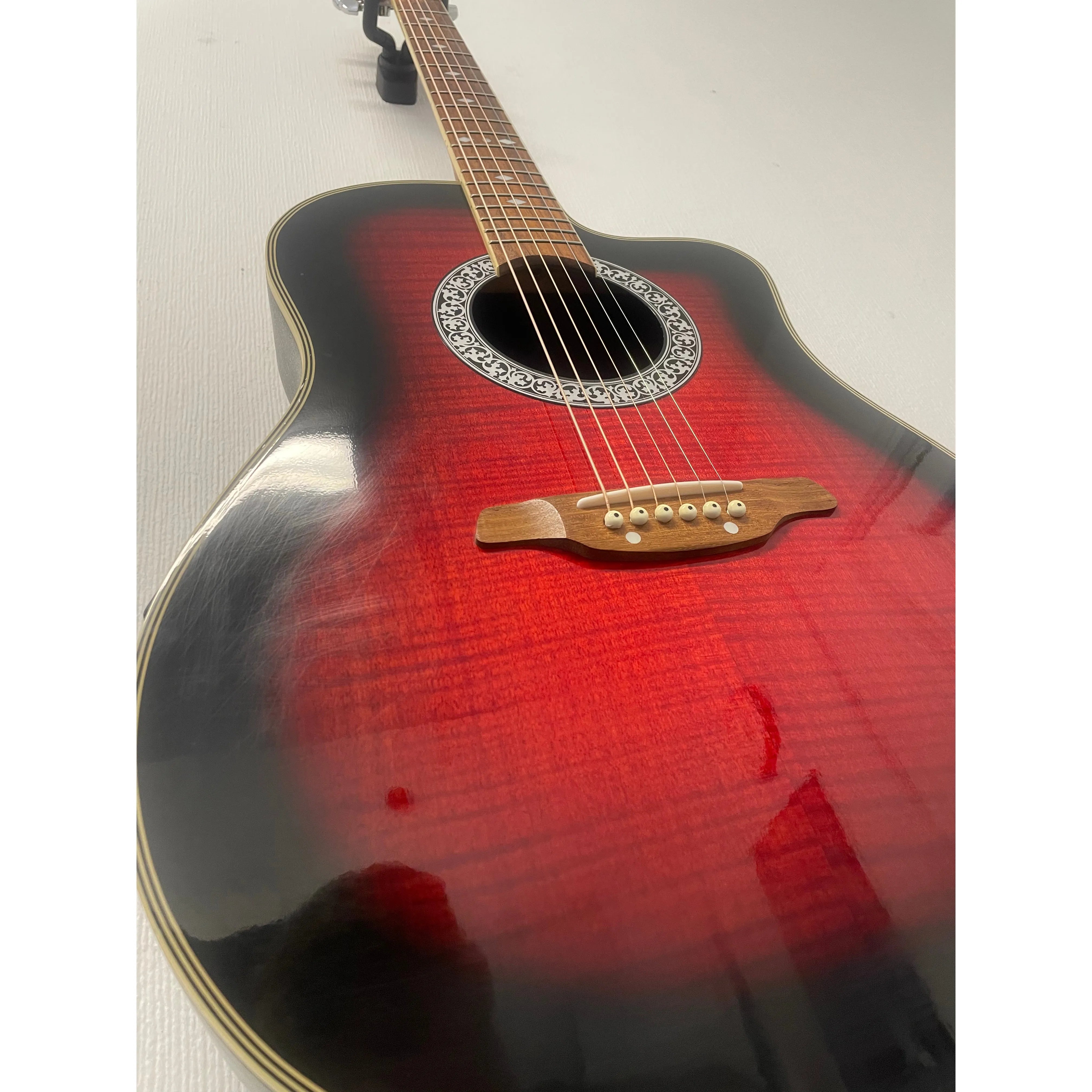 Aria AMB-50 RS Ovation Style Acoustic Guitar Pre-Owned