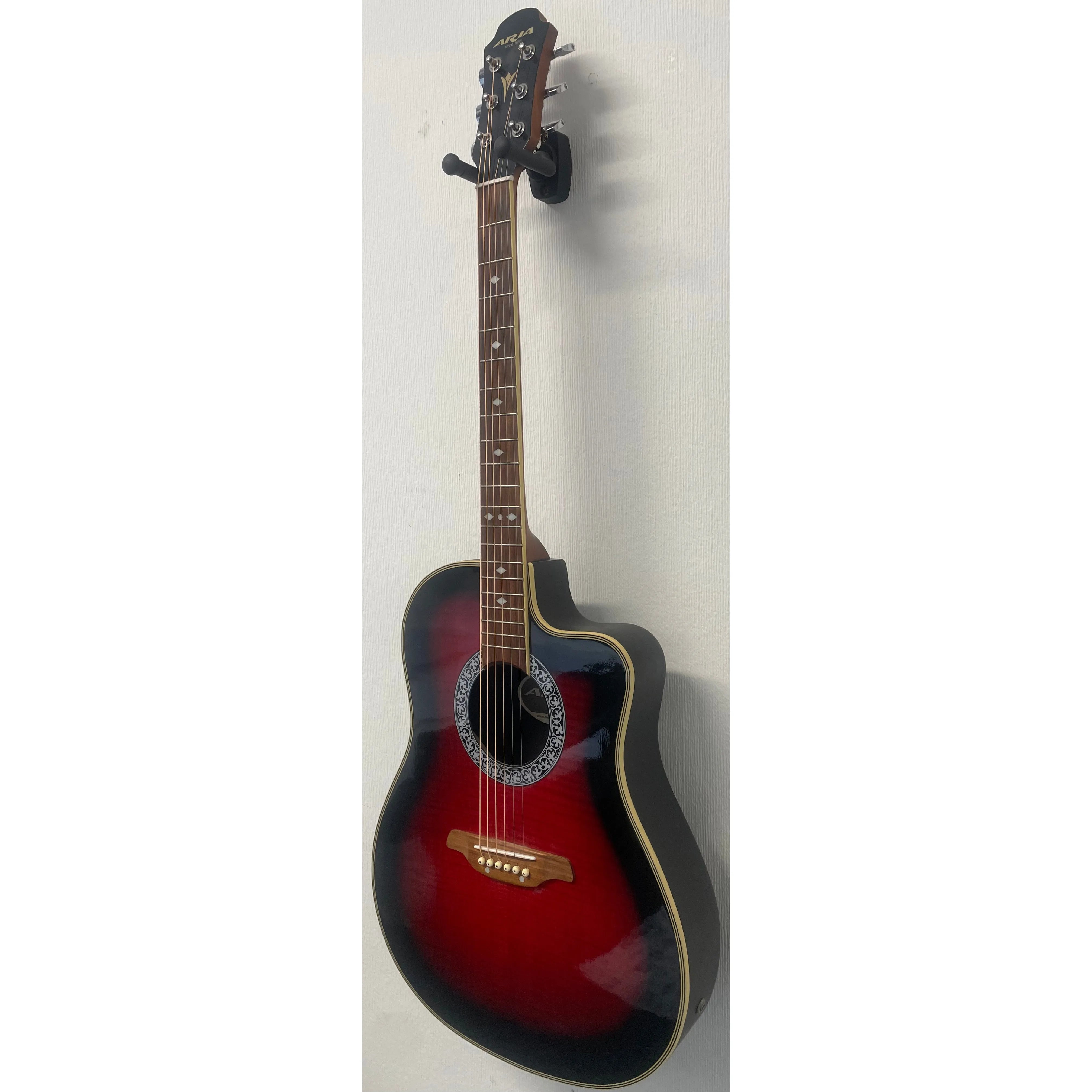 Aria AMB-50 RS Ovation Style Acoustic Guitar Pre-Owned
