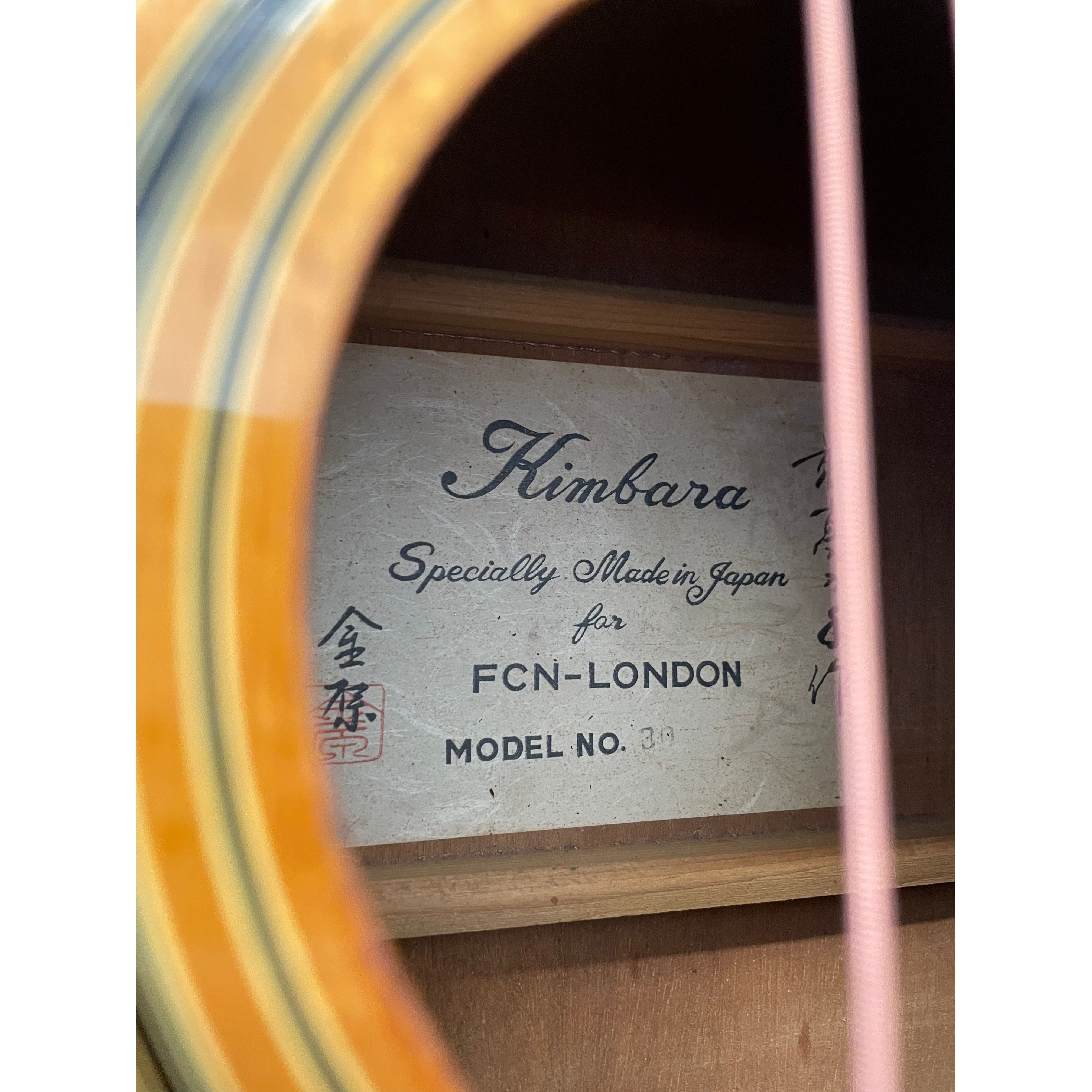 Kimbara FCN-London Folk Acoustic Guitar Made in Japan No.30 in Natural Gloss Pre-Owned