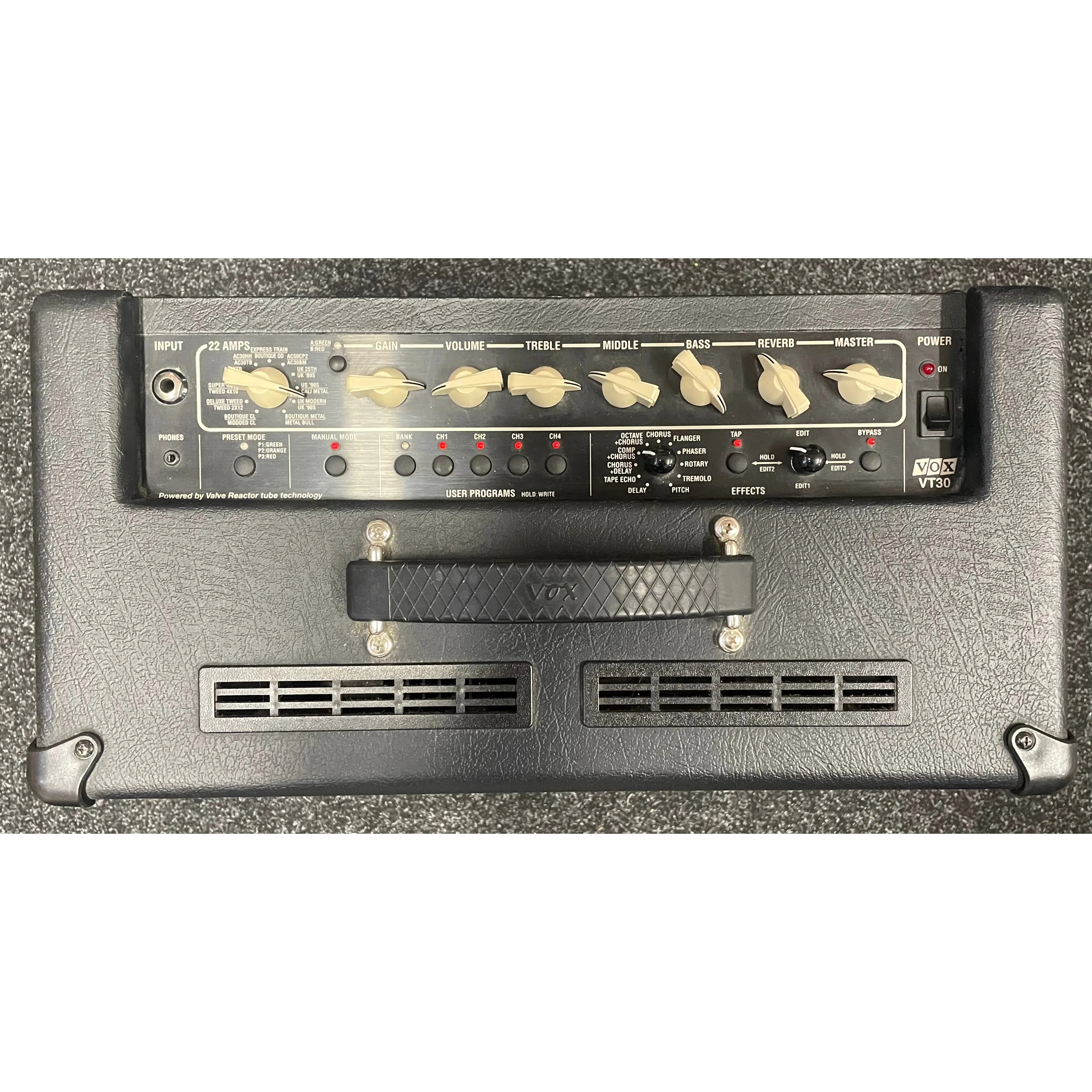 Vox Valvetronix VT30 Electric Guitar Digital Combo Amplifier with valve Outputting, 30 Watts, with Footswitch Pre-Owned