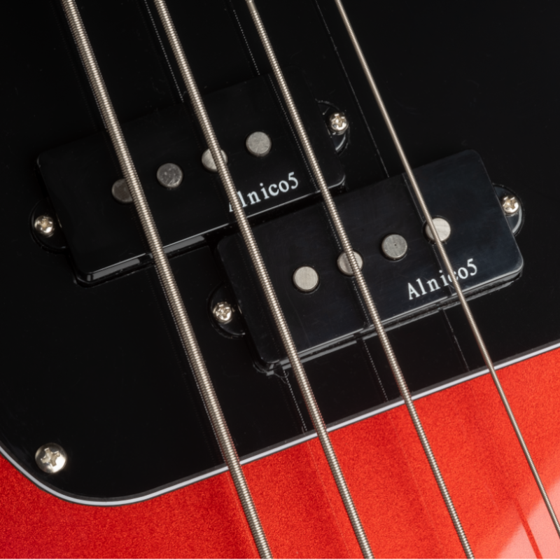 Prodipe PB Junior Car Bass Guitar in Candy Apple Red