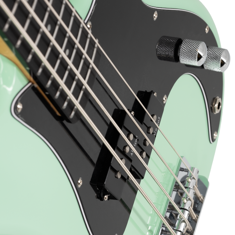 Prodipe PB Junior Car Bass Guitar in Surf Green