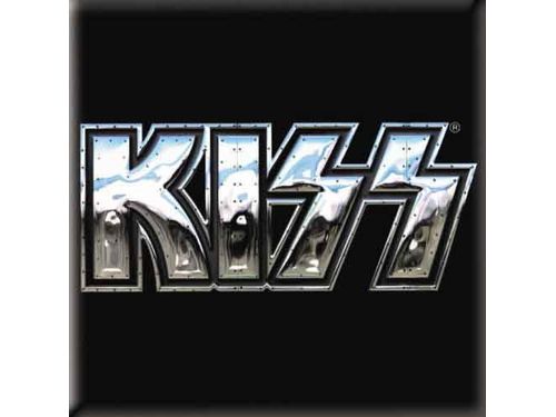 Kiss Fridge Magnet: Chrome Logo