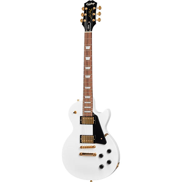Epiphone Les Paul Studio Gold Limited Edition Electric Guitar, Alpine White