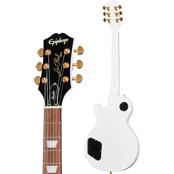 Epiphone Les Paul Studio Gold Limited Edition Electric Guitar, Alpine White
