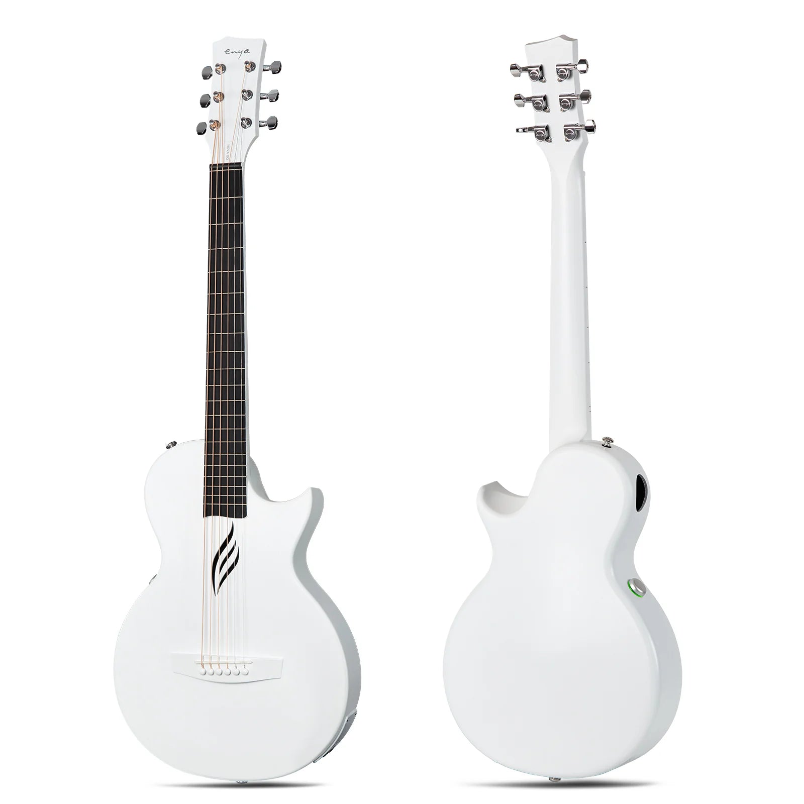 Enya Nova Go SP1 White Carbon Fibre Electro-Acoustic Guitar