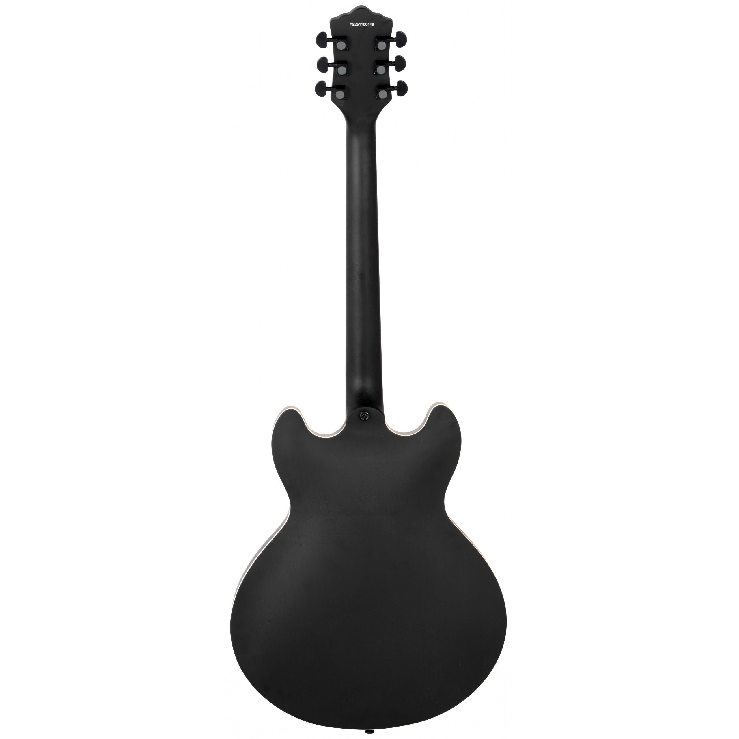 Northstar Pro NSP5BKG Semi-Hollow Body Electric Guitar in Open Pore Black