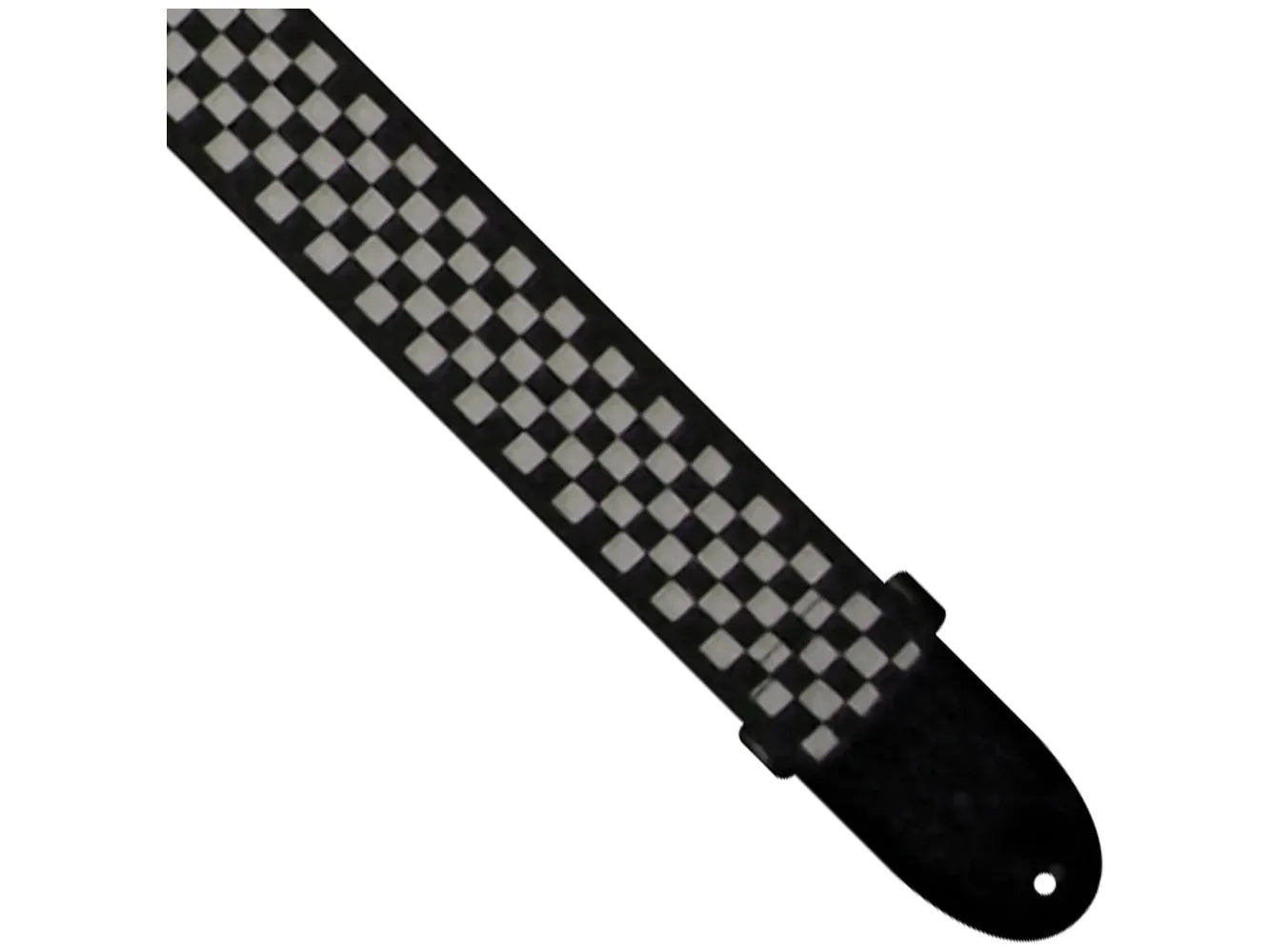 Perri's Polyester/Webbing Guitar Strap ~ Black/White Check