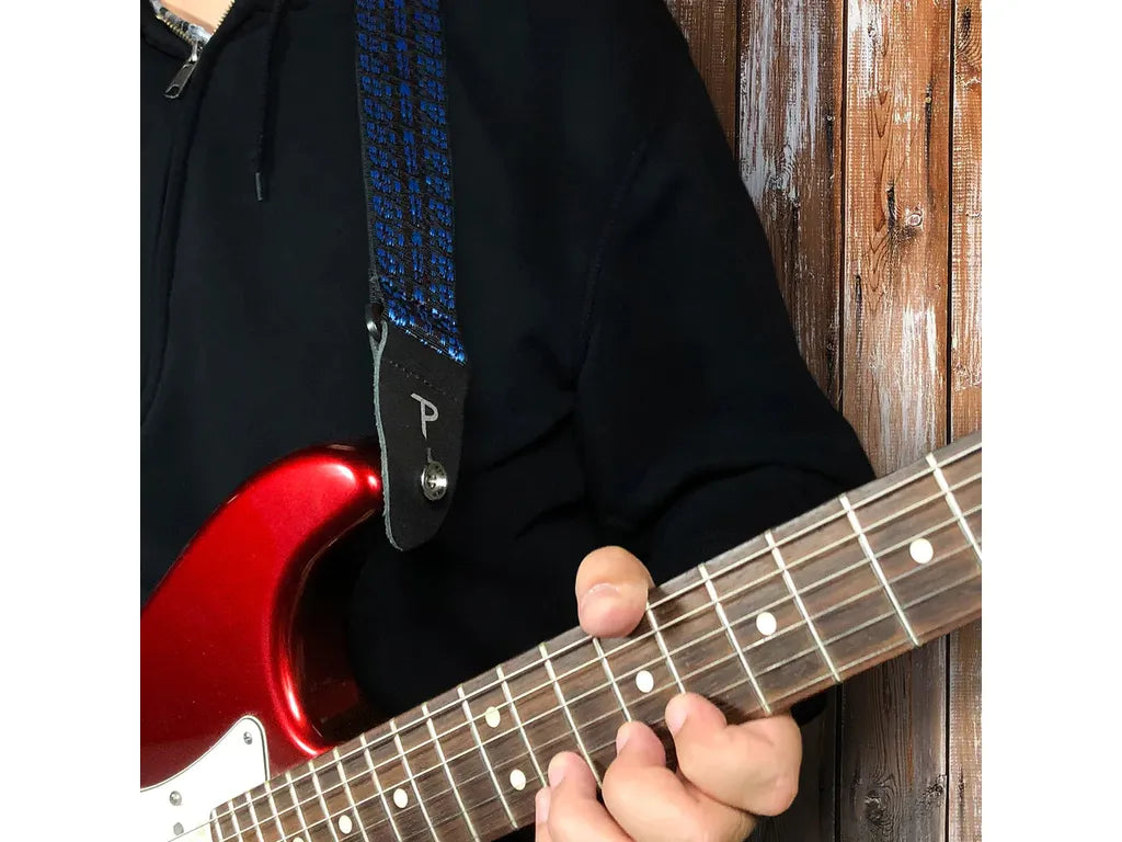 Perri's 2" Retro Hootenanny Poly Guitar Strap ~ Blue