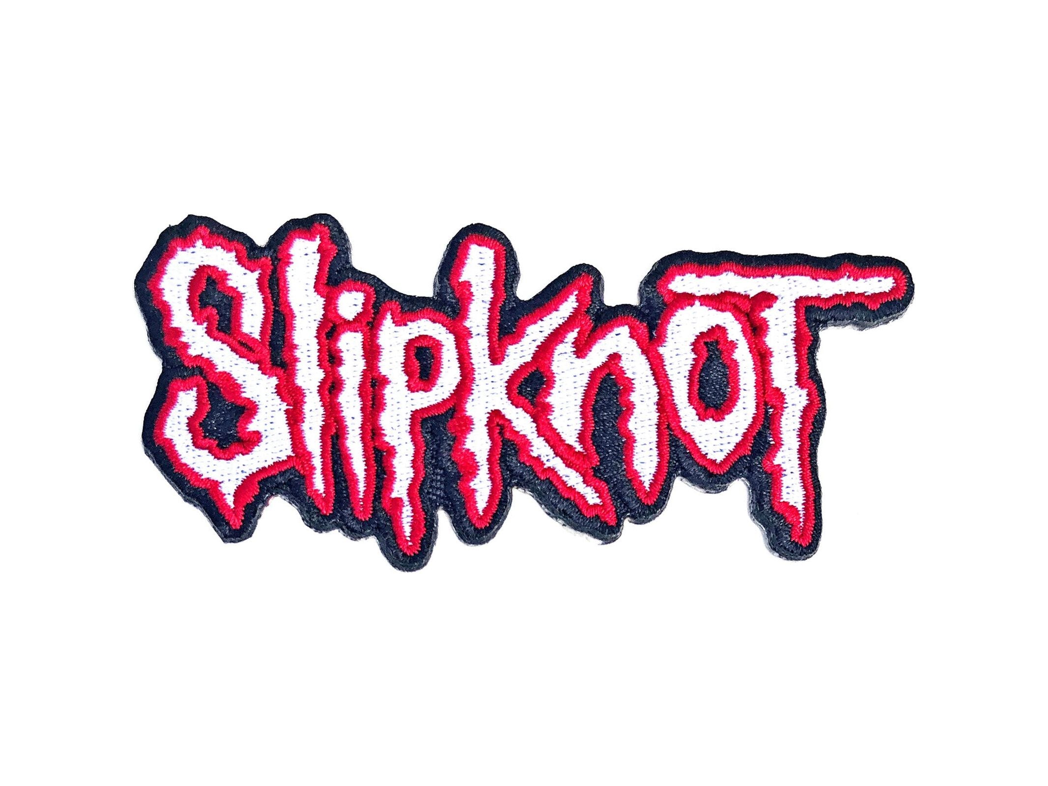 Slipknot Standard Patch: Cut-Out Logo Red Border