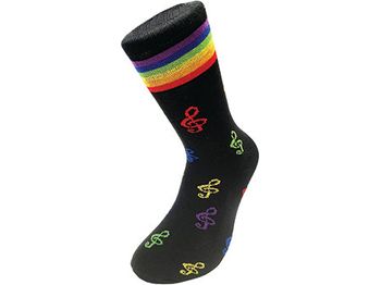 Socks Treble Clefs Multi-coloured UK Size 6-11