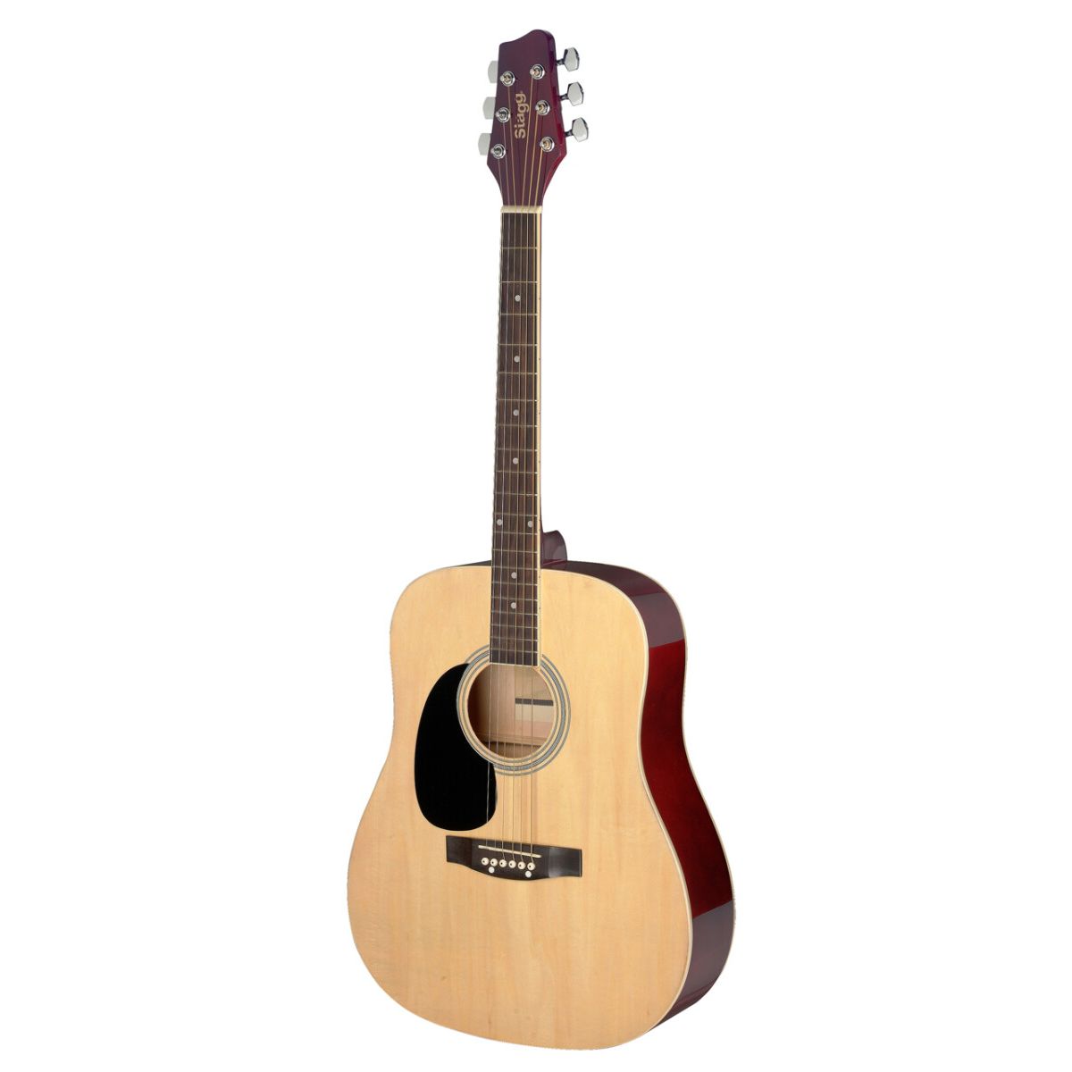 Stagg SA20D Acoustic Dreadnought 3/4 Size in Natural Left Handed