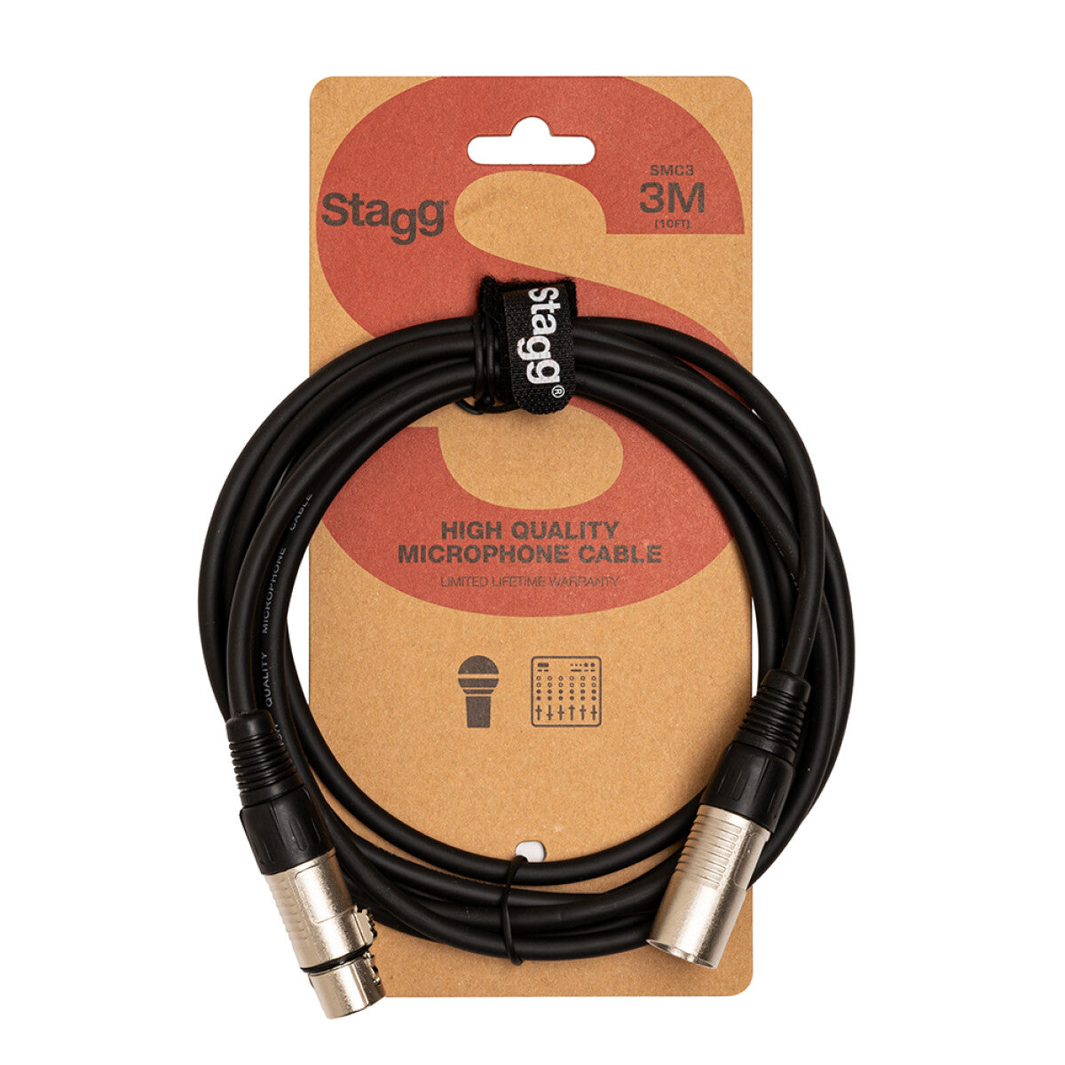 Stagg Microphone Cable, XLR/XLR (m/f) 3m/10ft