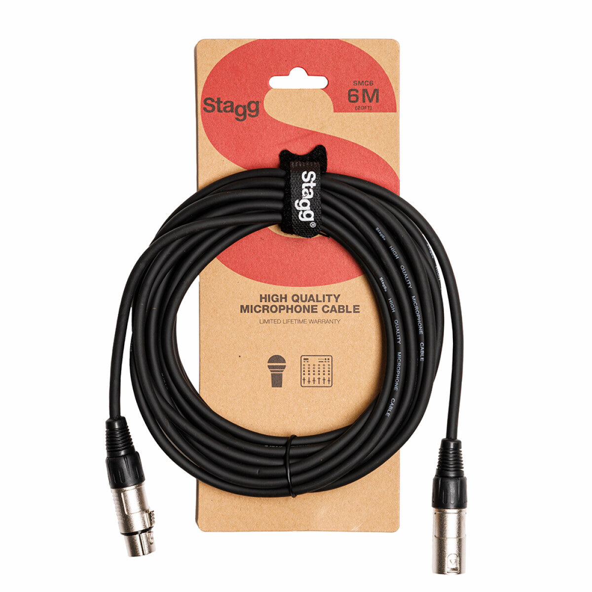 Stagg Microphone Cable, XLR/XLR (m/f) 6m/20ft