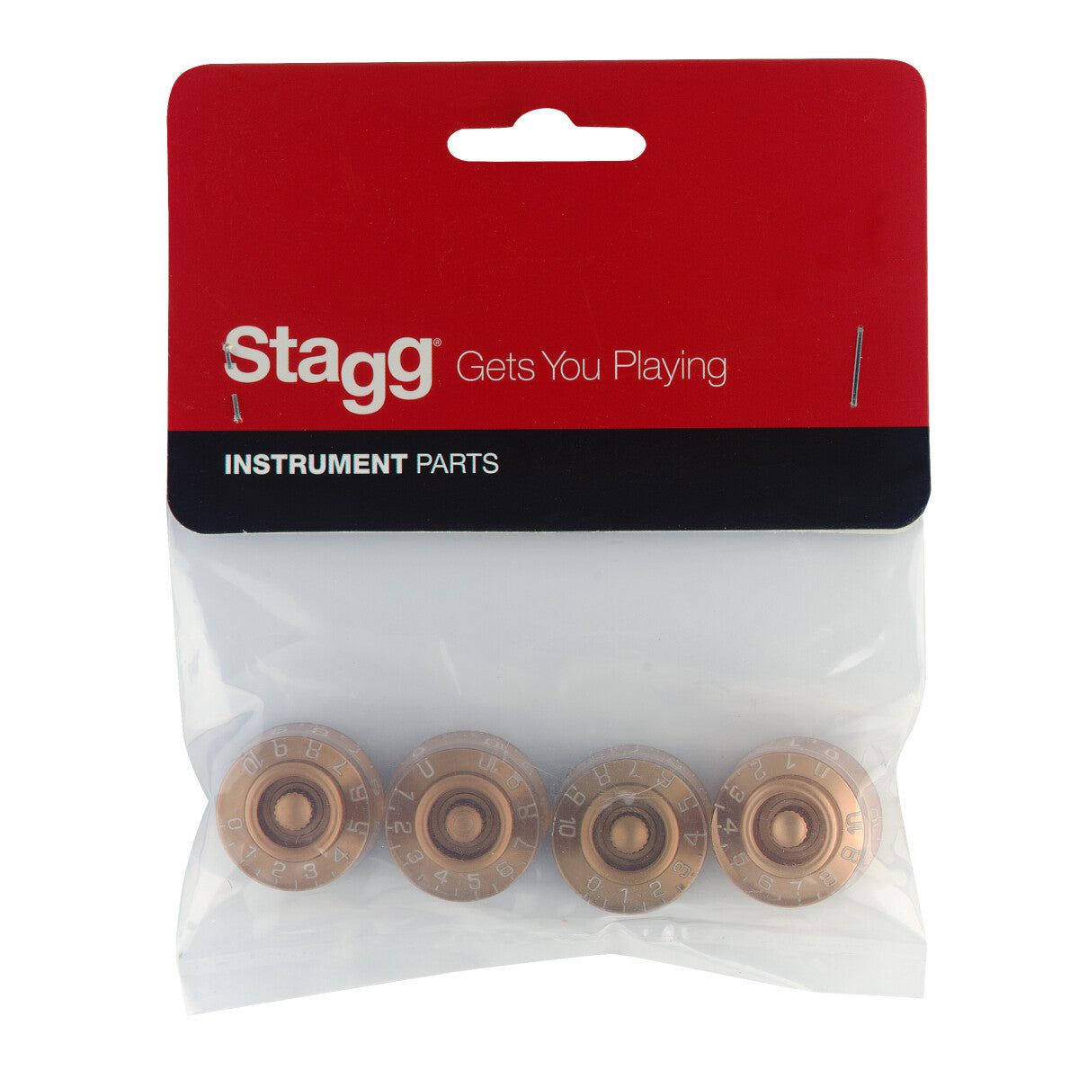Stagg Control Knobs LP Style Volume and Tone Set in Gold