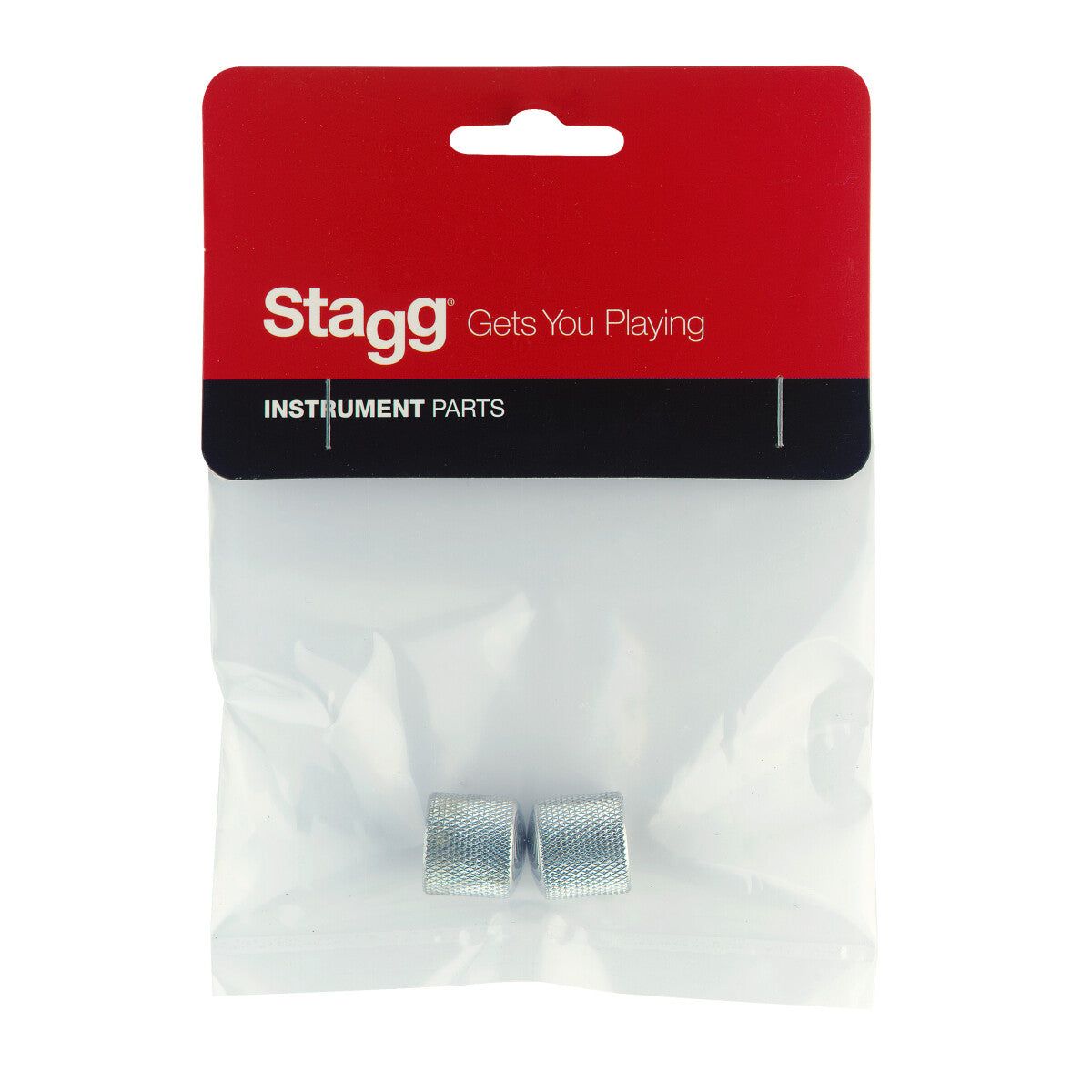 Stagg Volume and Tone knobs for T Style Electric Guitar in Chrome