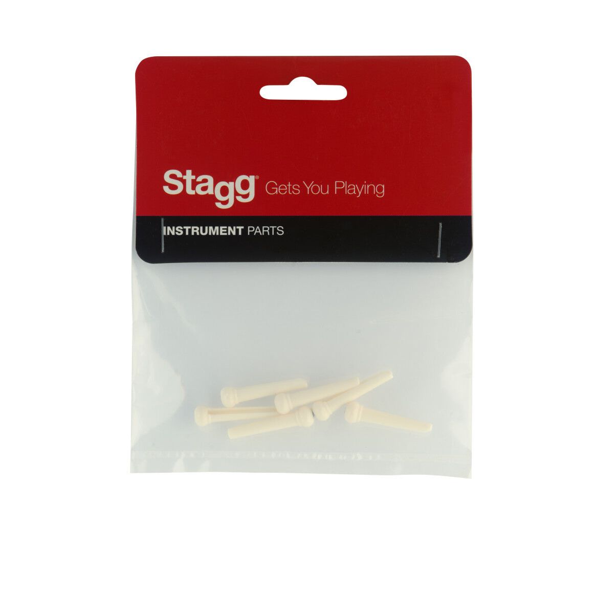 Stagg Bridge Pins for Acoustic Guitar White Finish